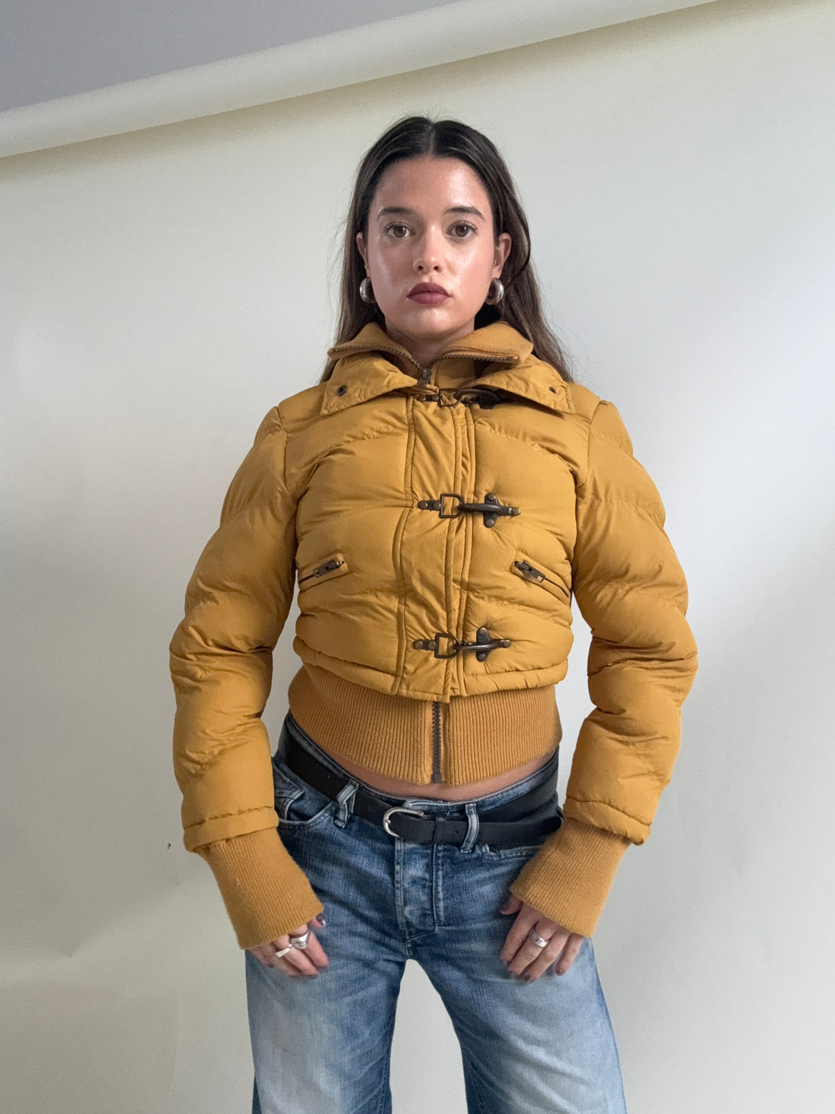 Y2K Fireman Clasp Puffer Jacket (UK10)
