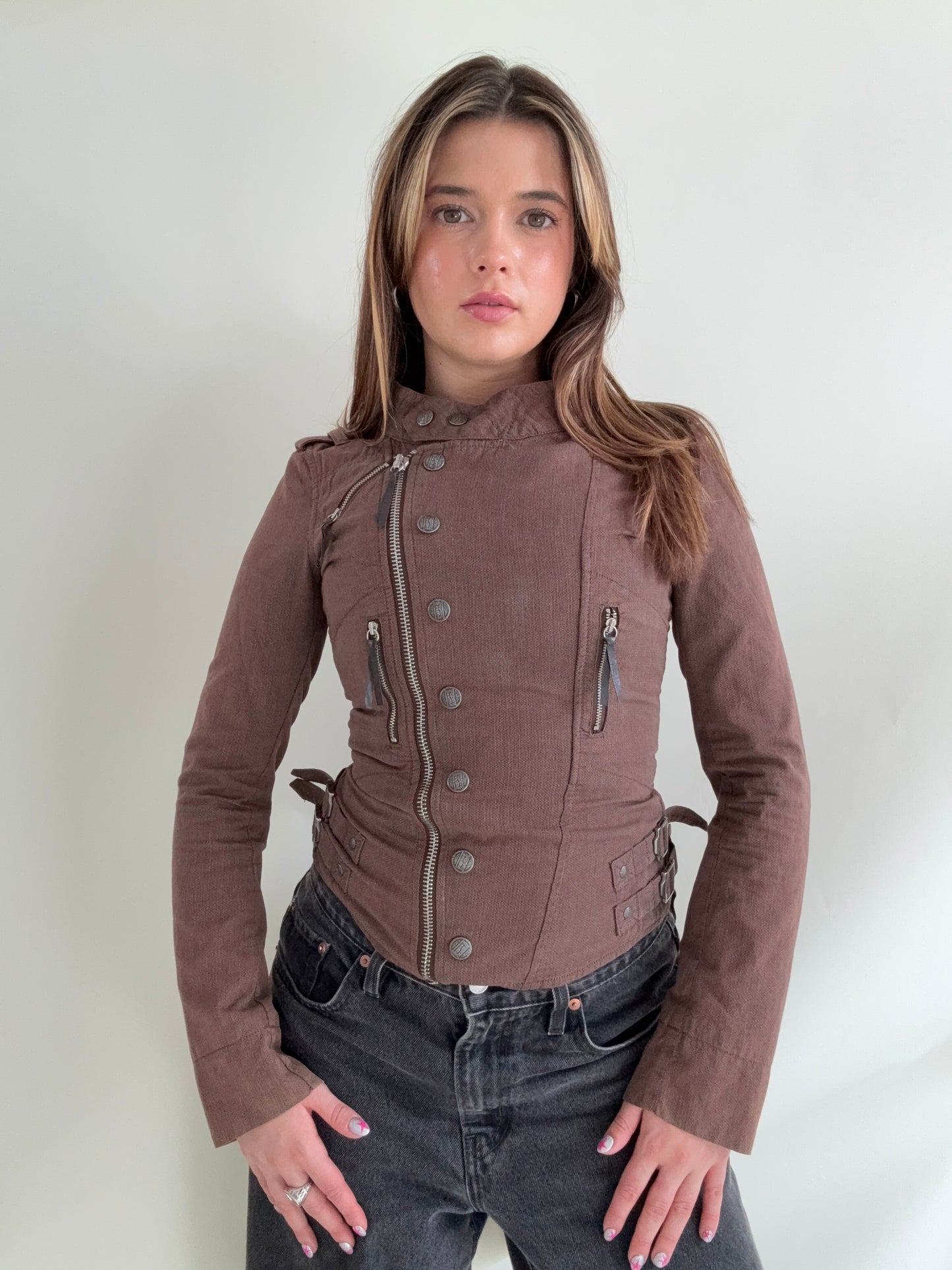 Diesel Fitted Asymmetric Buckle Jacket (XS)