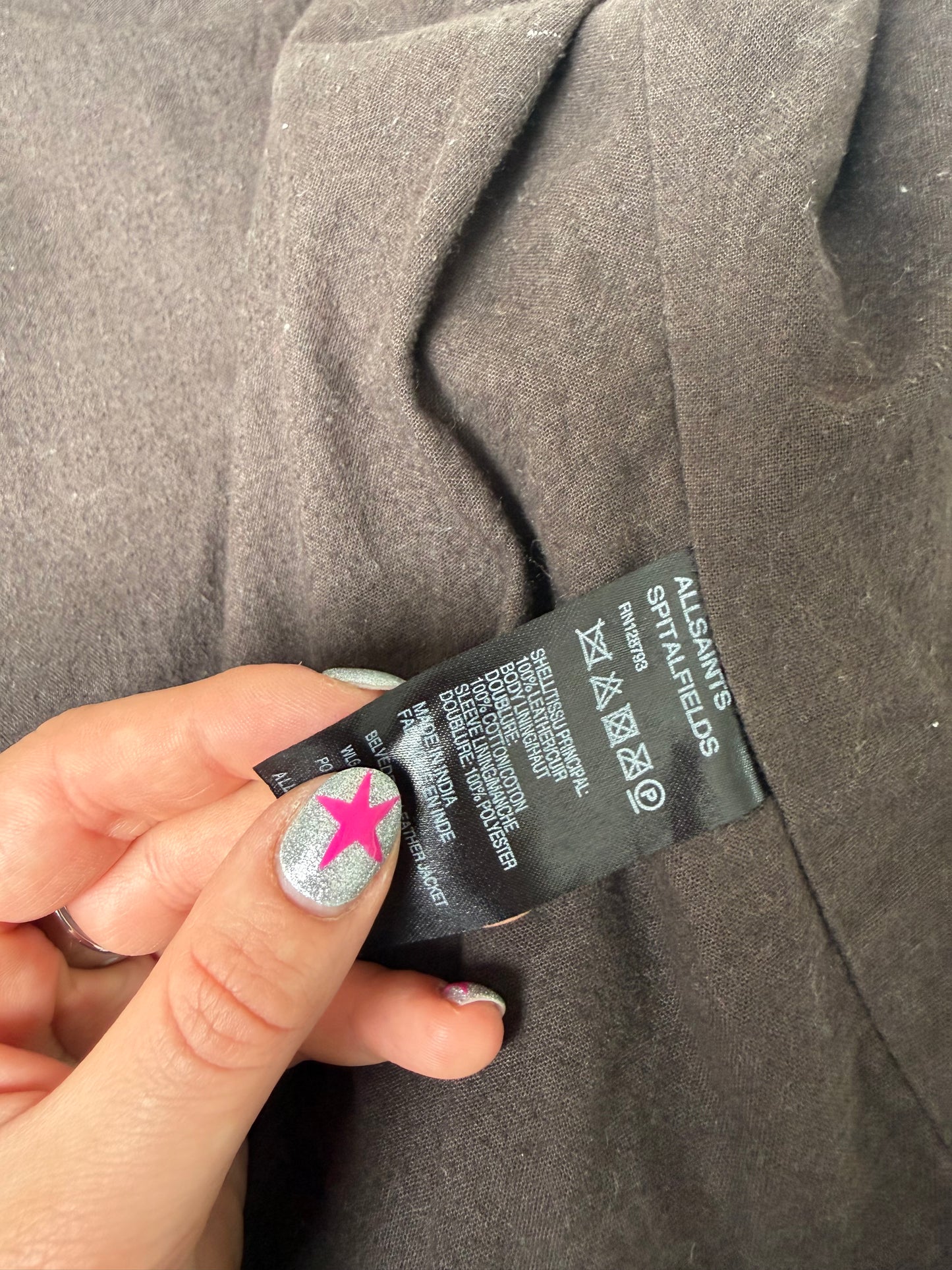 Allsaints Brown Leather Jacket (UK12)