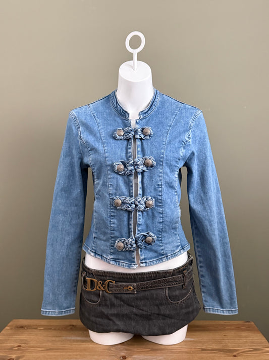 Denim Military Laura Ashley Jacket (UK10)