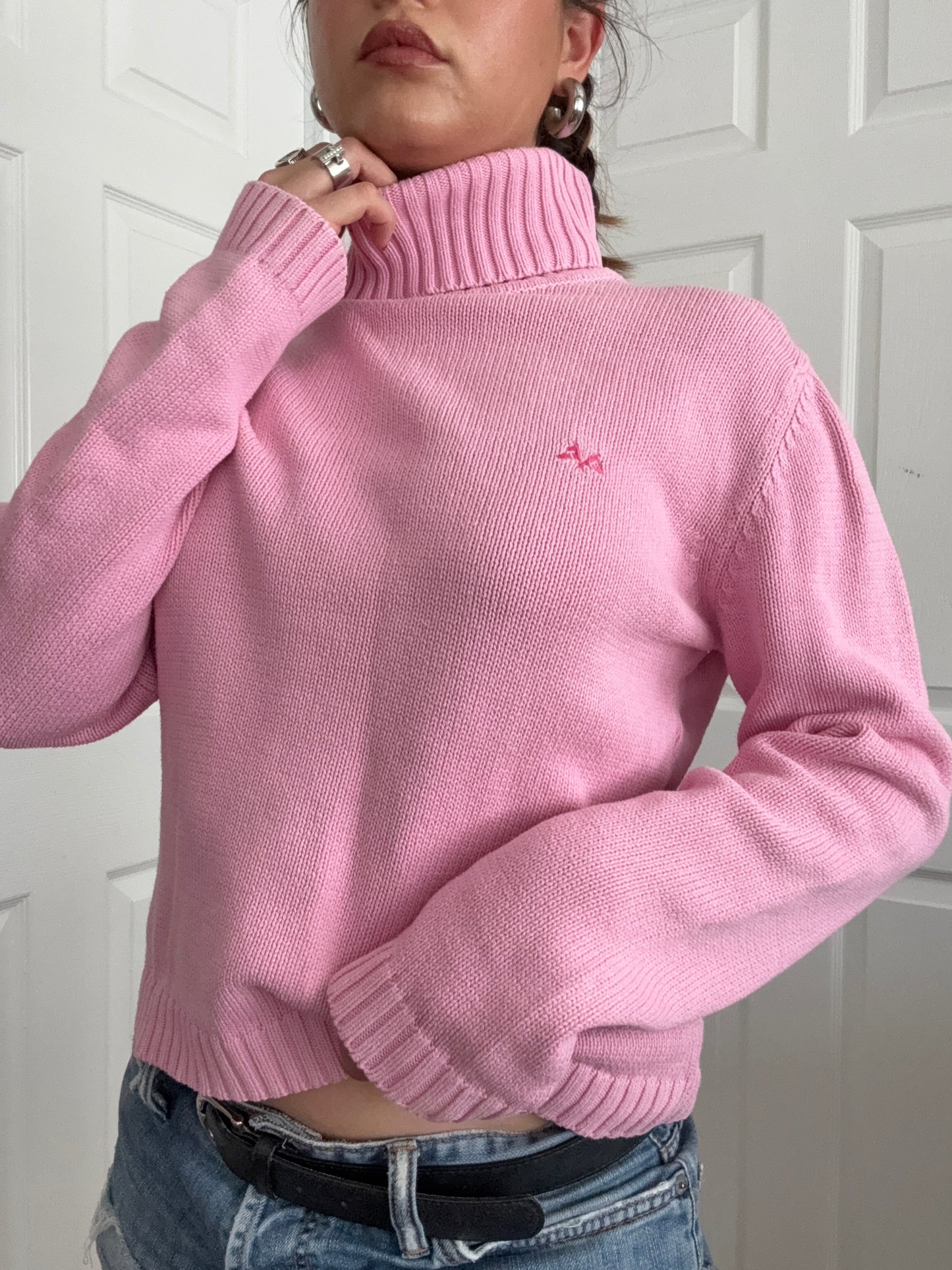 Thomas Burberry Pink Knit Jumper (L)