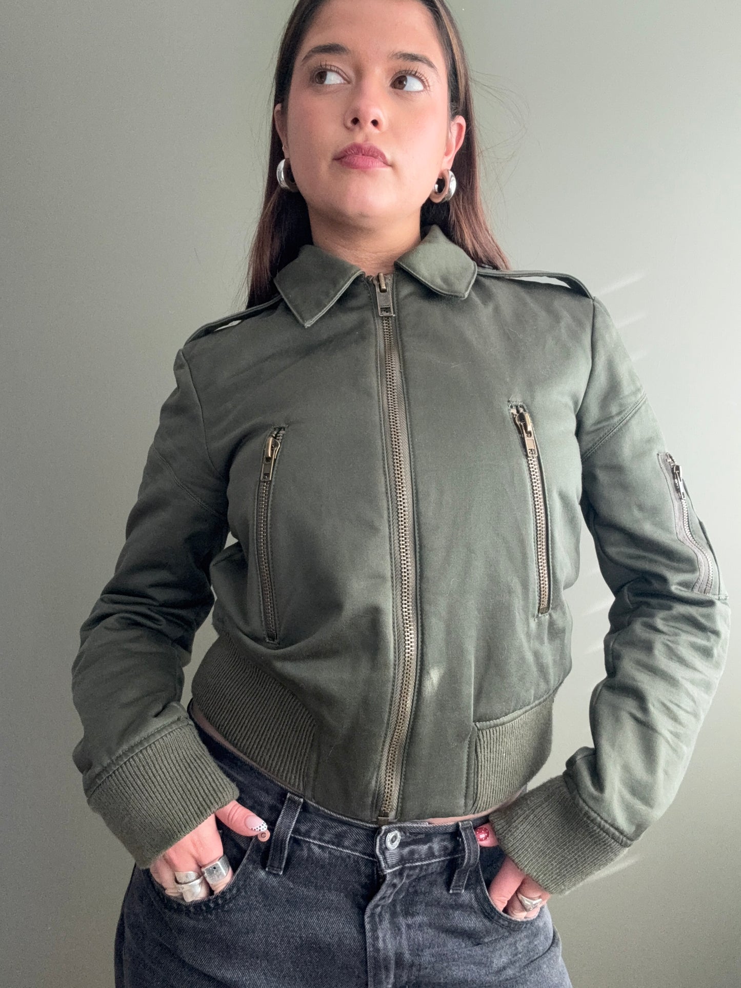 Khaki Diesel Bomber Jacket (S)