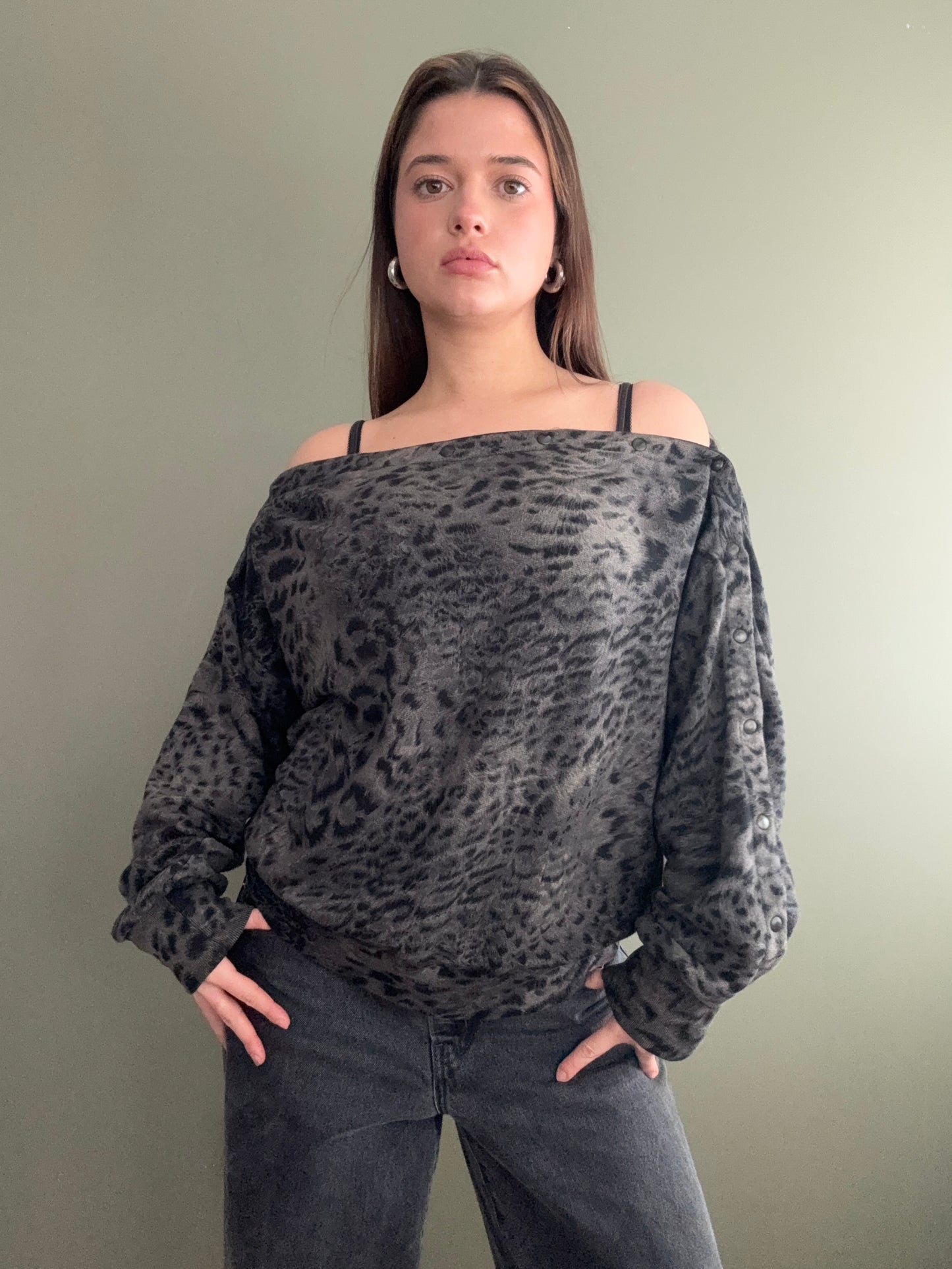 Allsaints Batwing Popper Jumper (S)