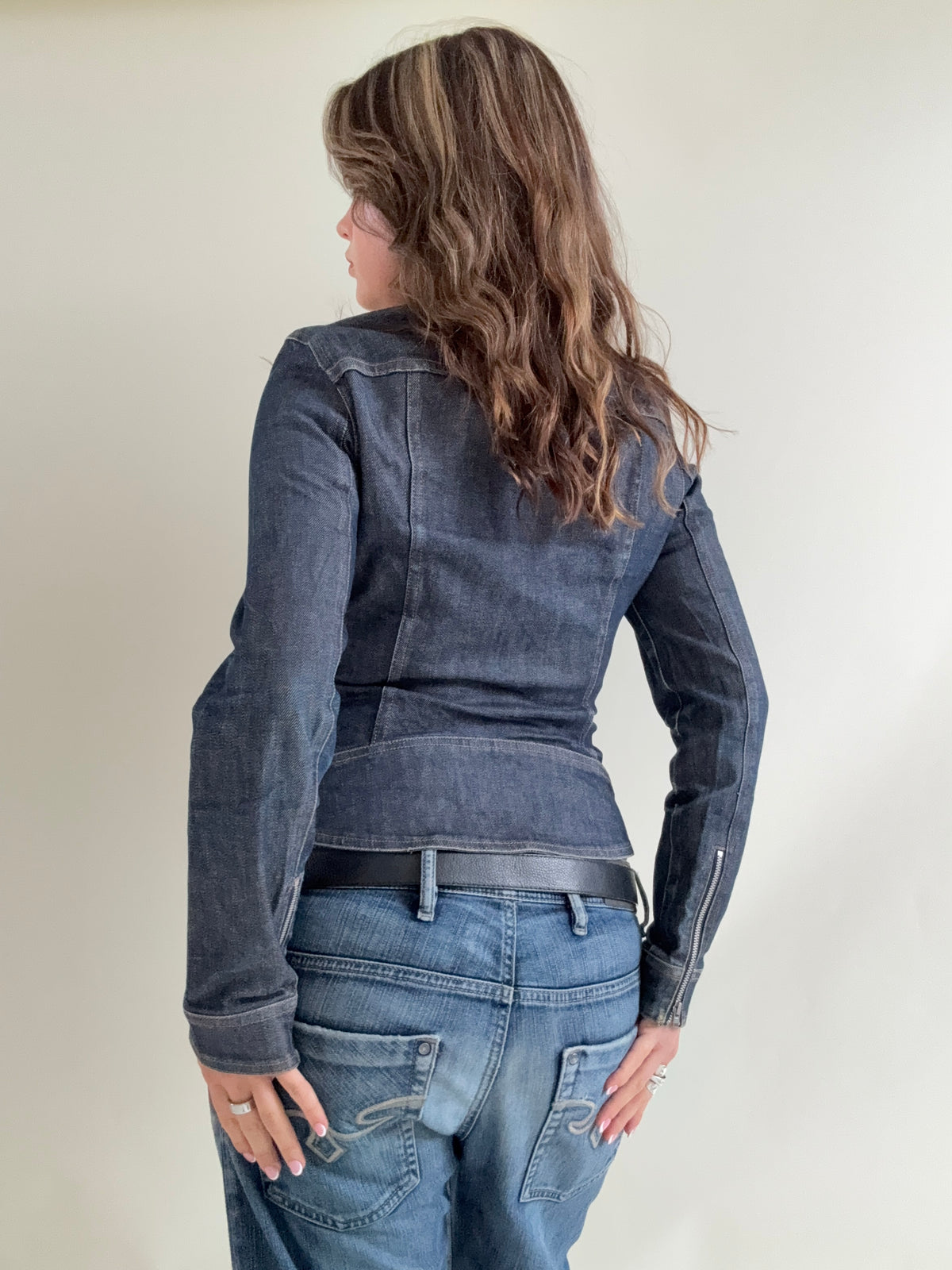 French Connection Asymmetric Denim Jacket (M)