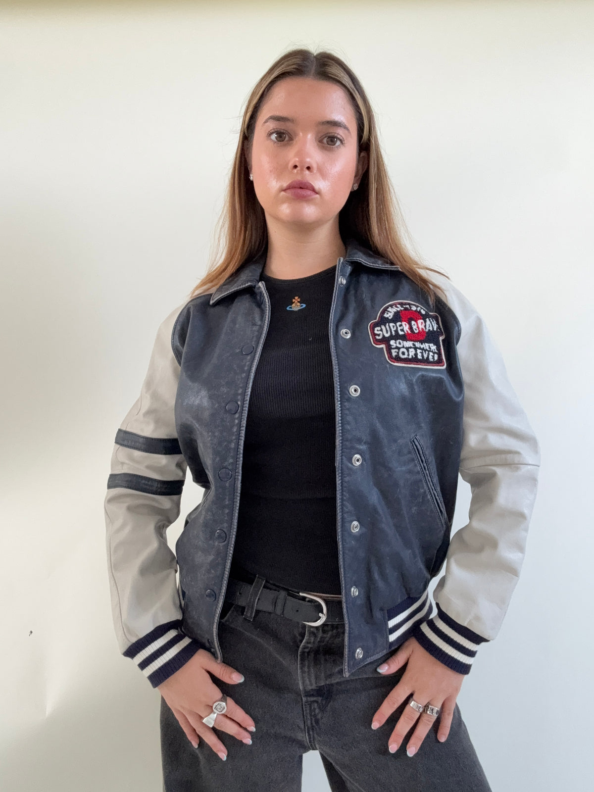 Diesel Leather Bomber Jacket (S)