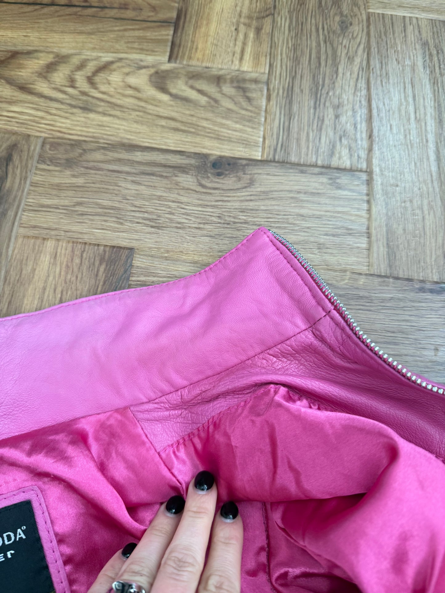 Pink Leather Jacket (M)