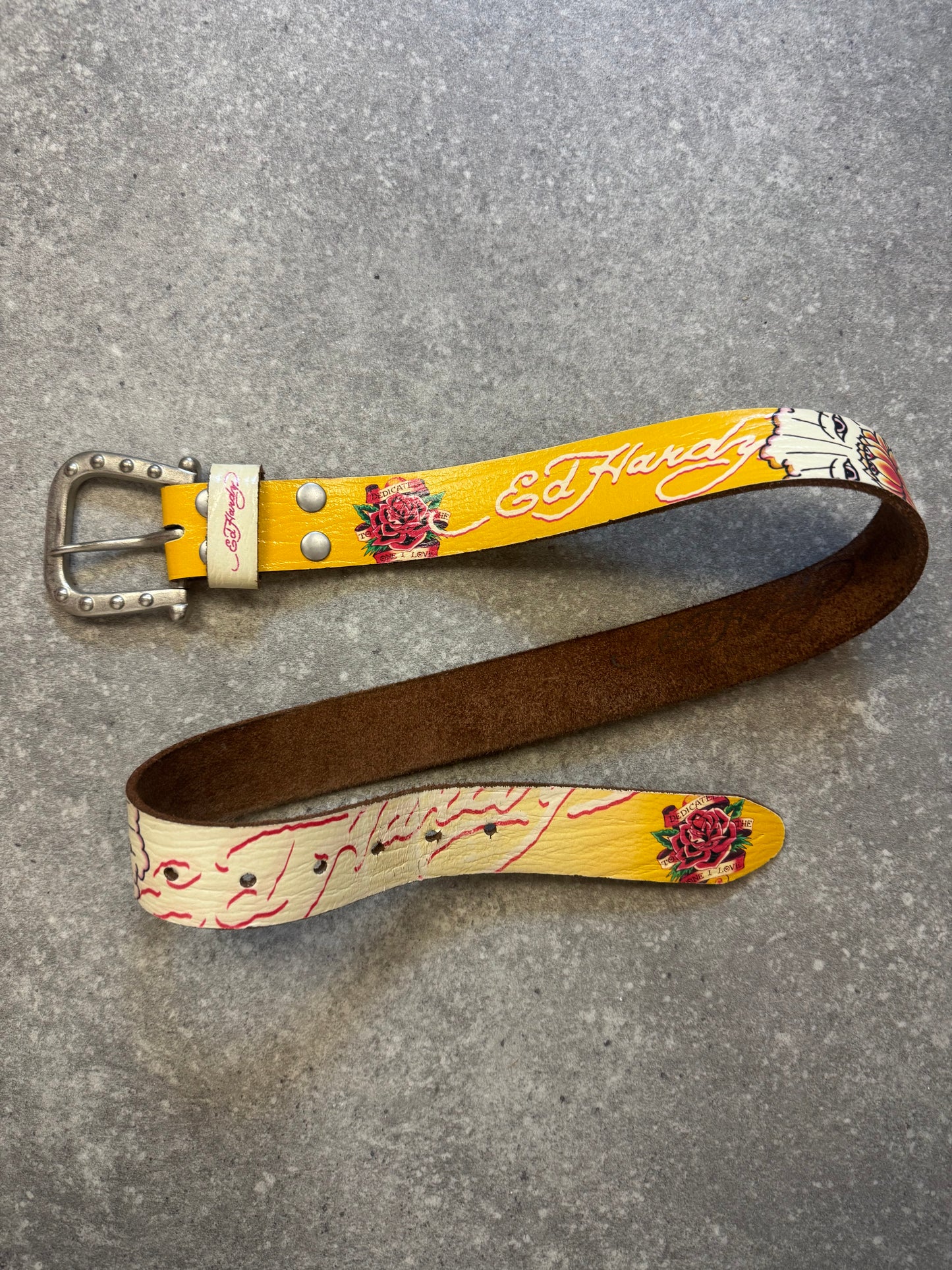 Ed Hardy Leather Belt (S)