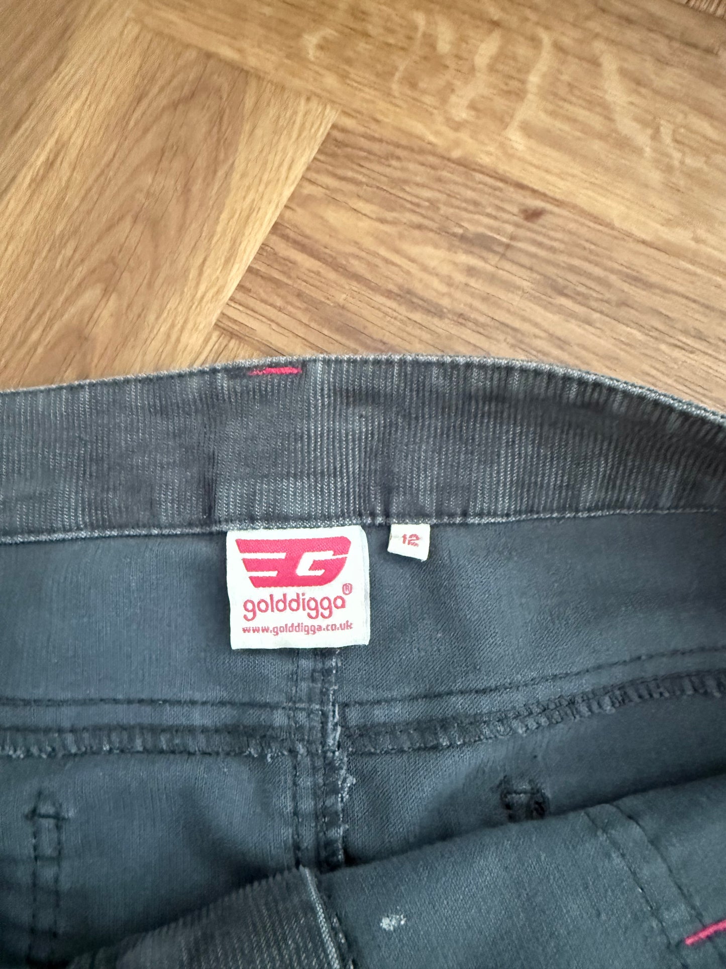 Golddigga Corduroy Mini Skirt (UK12)