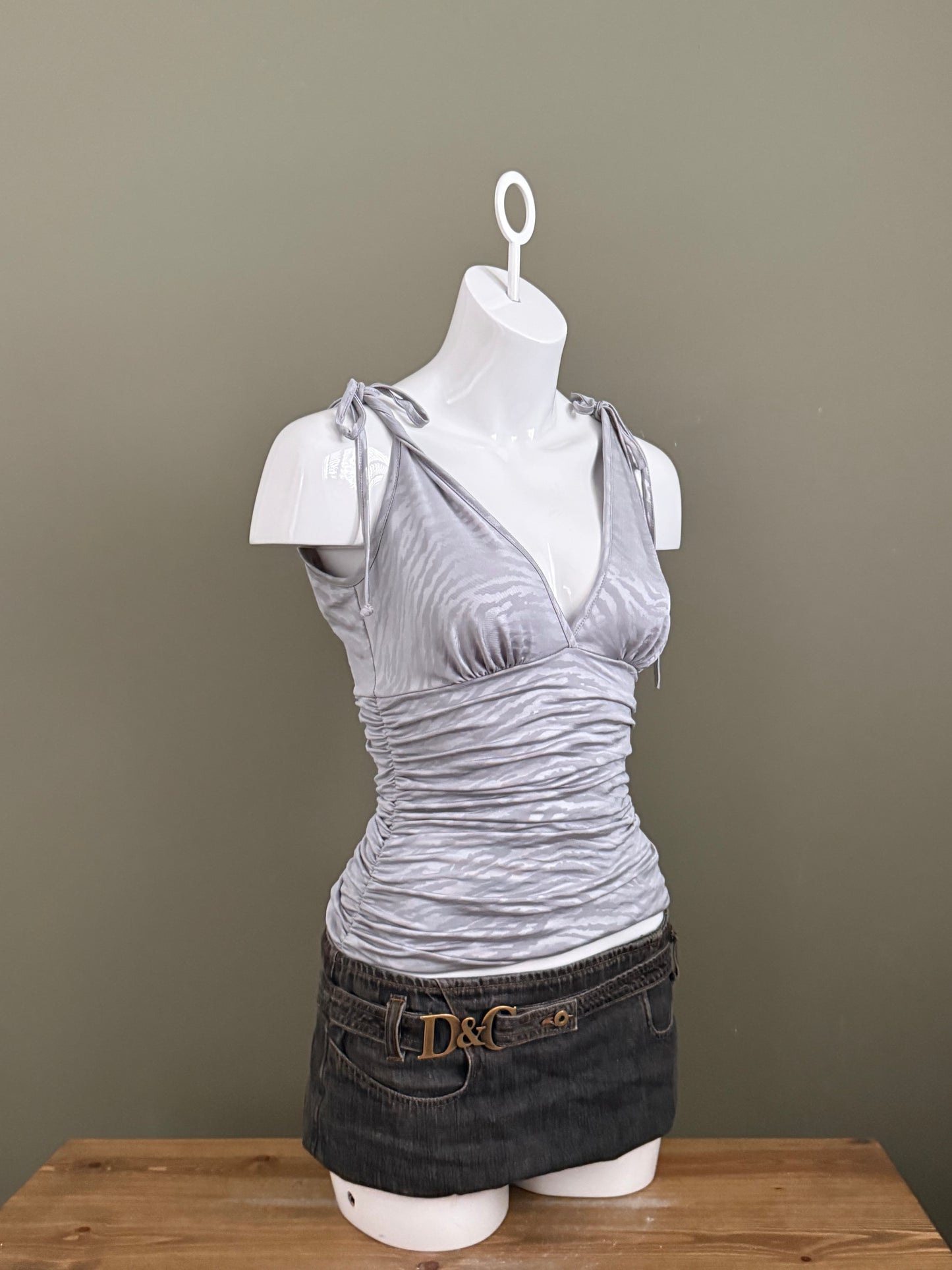 Jane Norman Silver Zebra Top (UK12)