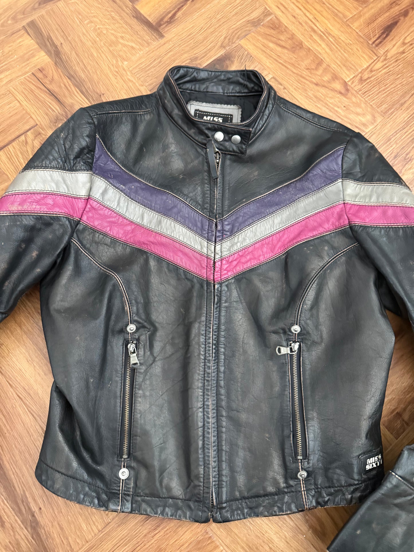 Miss Sixty Leather Racer Jacket (S)