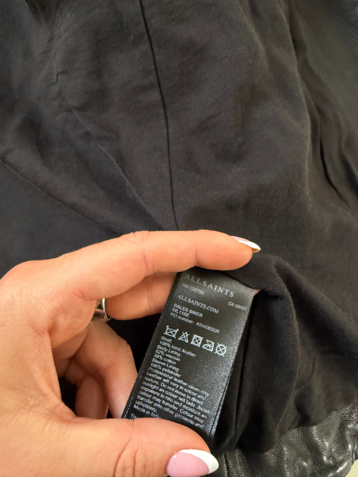 Allsaints Leather Buckle Jacket (UK8)