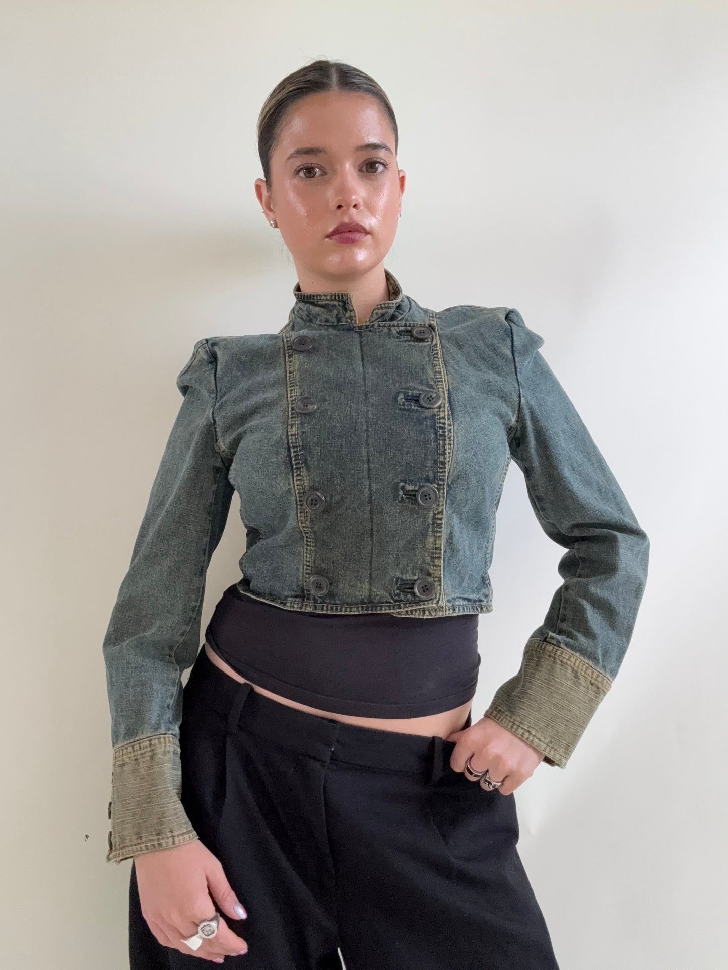 Karen Millen Denim Military Jacket (UK12)