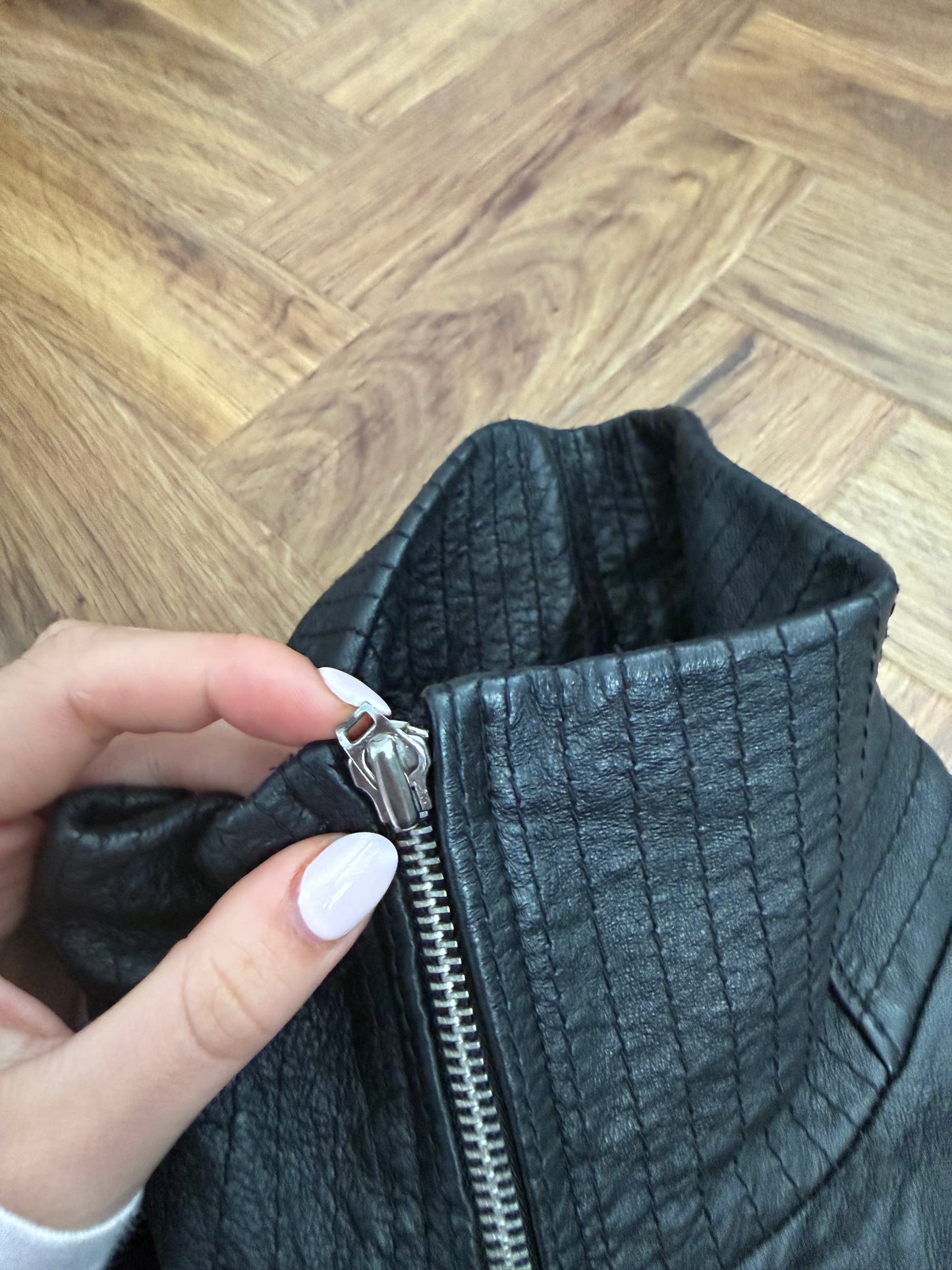 Leather Cargo Jacket (XL)