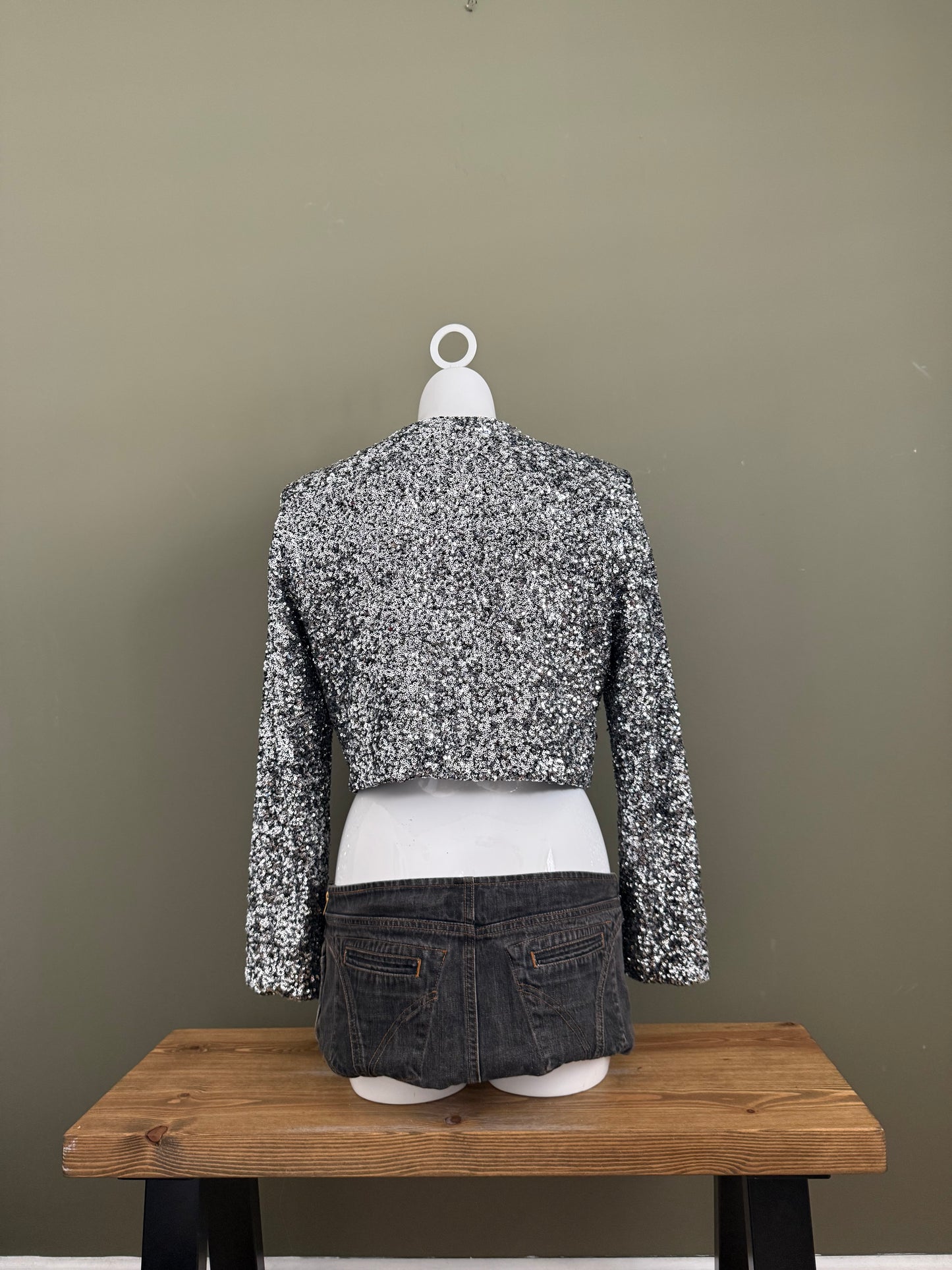 Karen Millen Sequin Military Jacket (UK10)