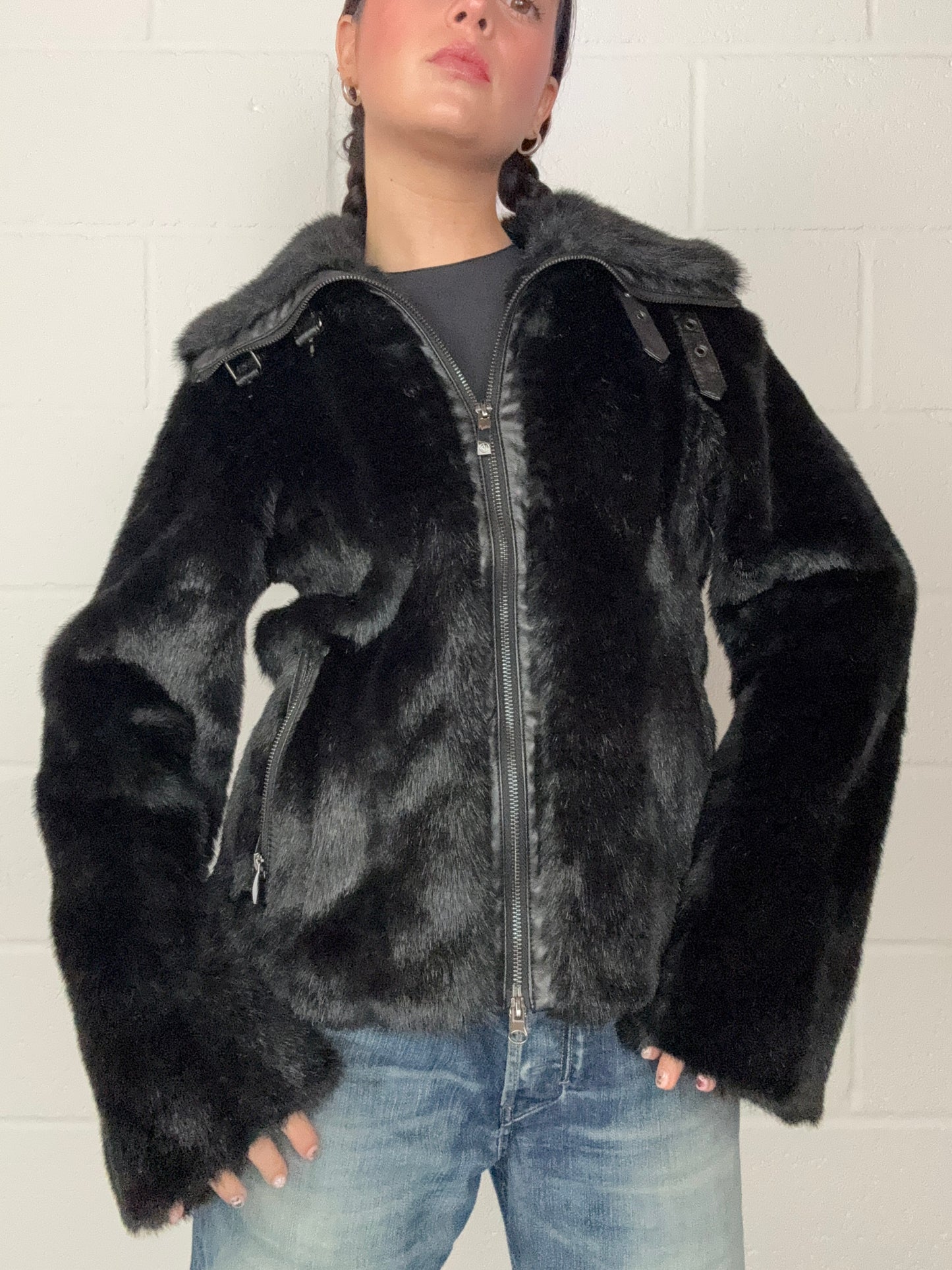 Armani Faux Fur Jacket (M)