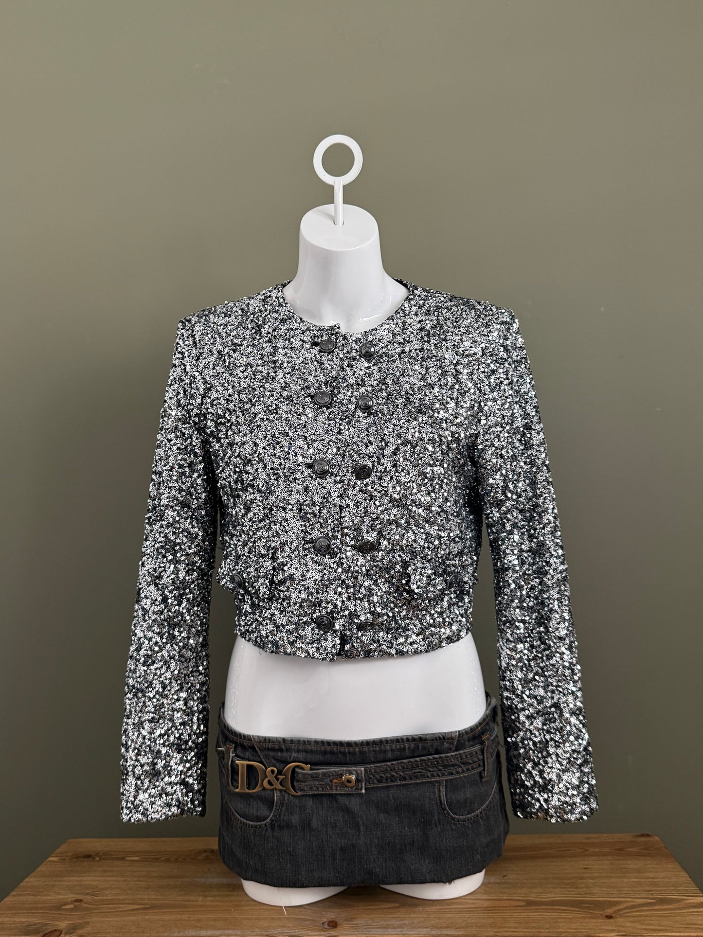 Karen Millen Sequin Military Jacket (UK10)