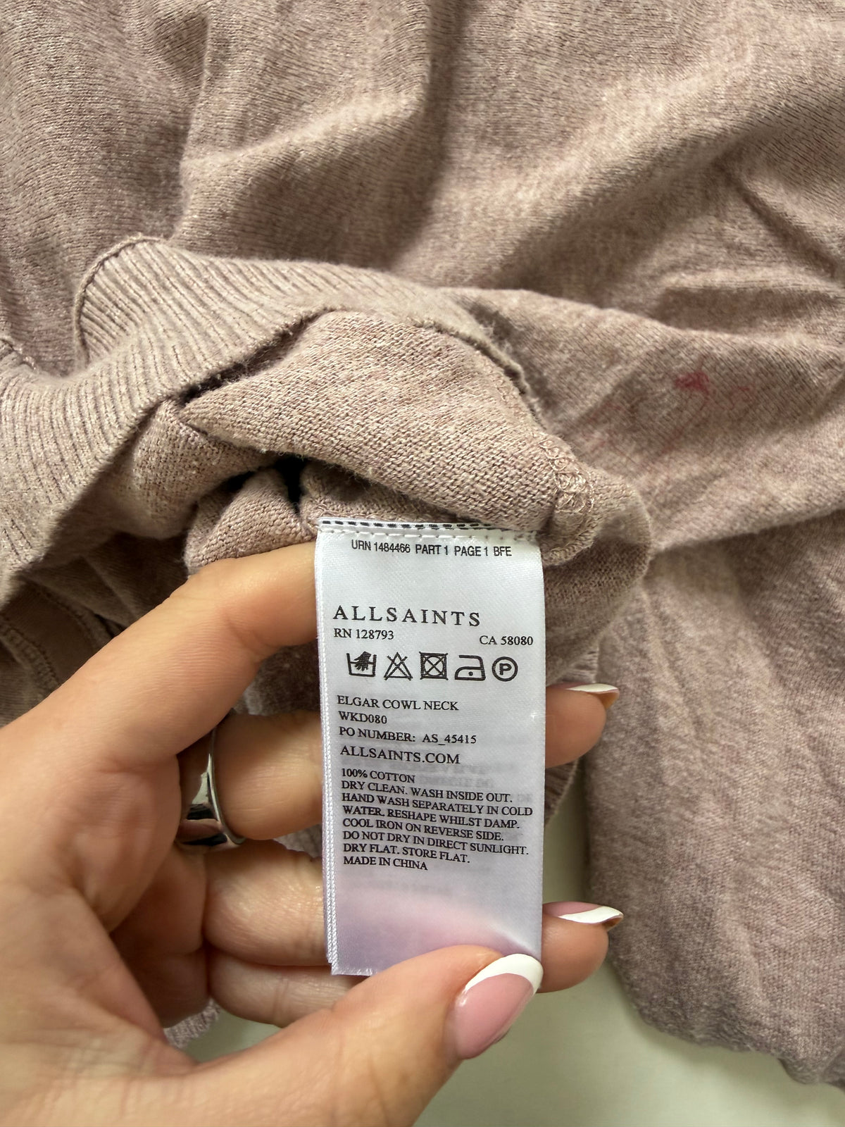Allsaints Batwing Popper Jumper (UK8)