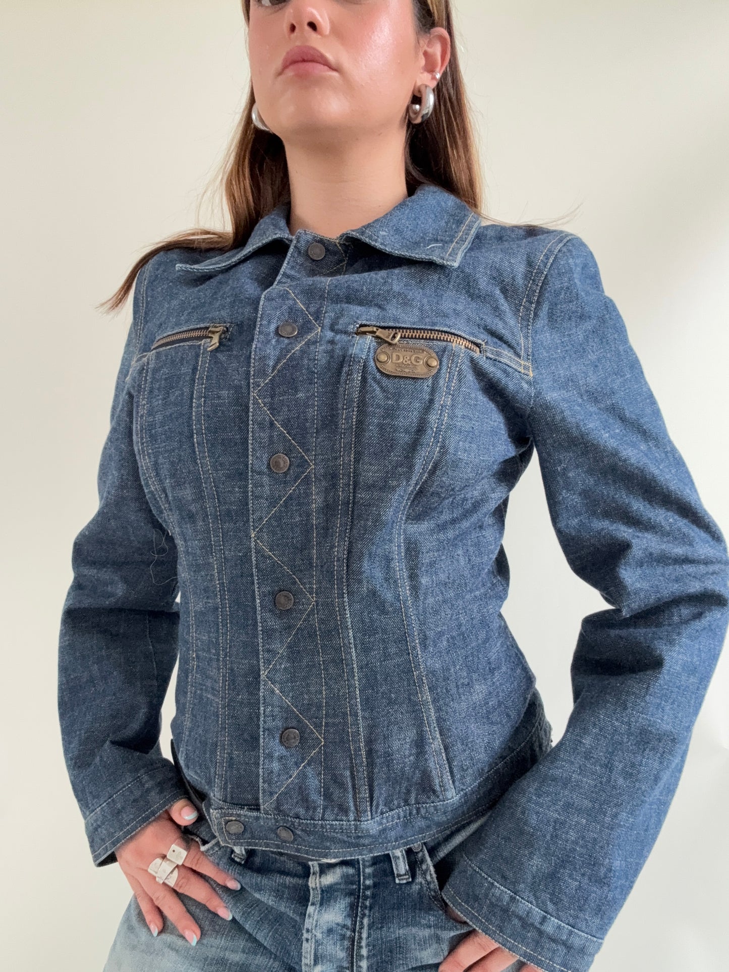 Vintage Dolce & Gabbana Fitted Denim Jacket (M)