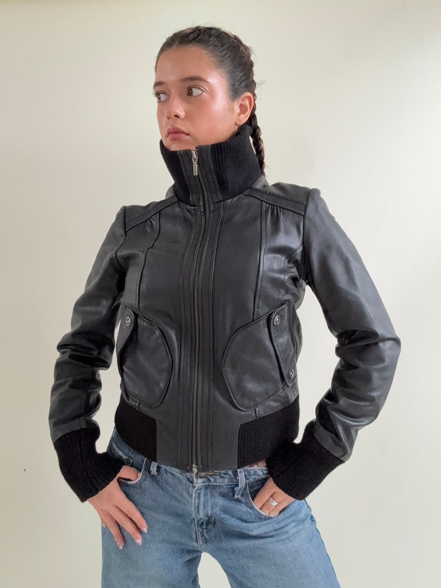 Oasis Leather Jacket (UK12)