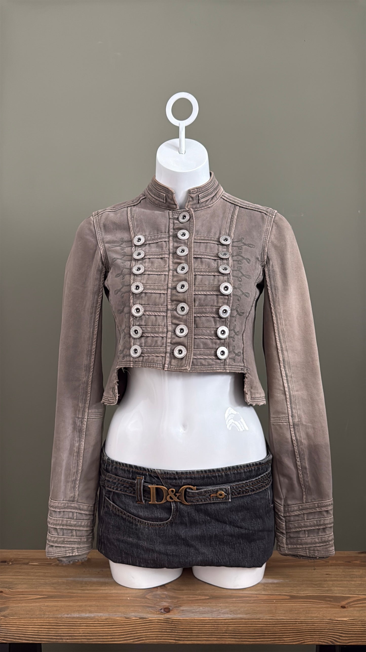 Cropped Military Cargo Jacket (UK10)