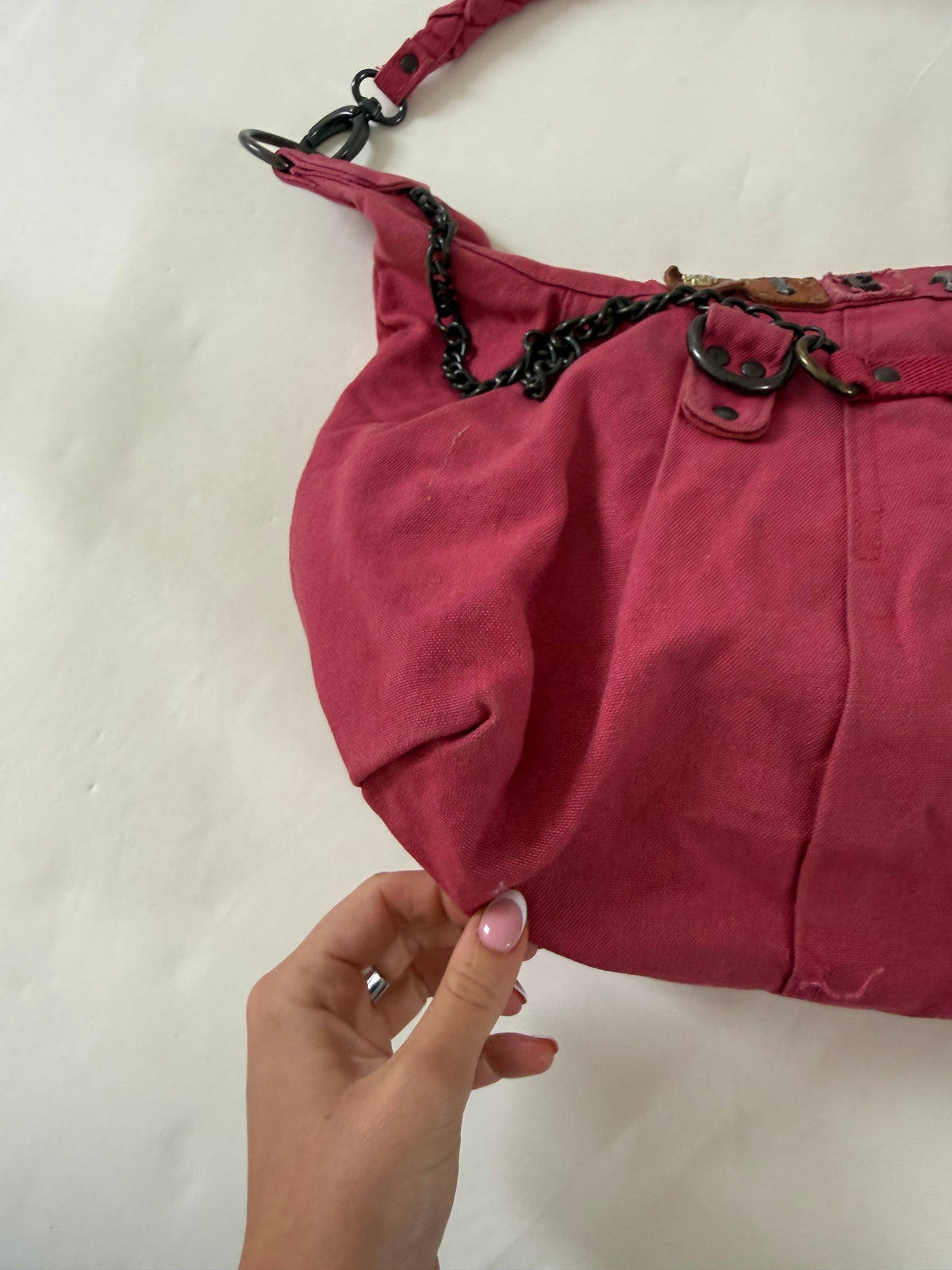 Vintage Diesel Pink Slouchy Handbag