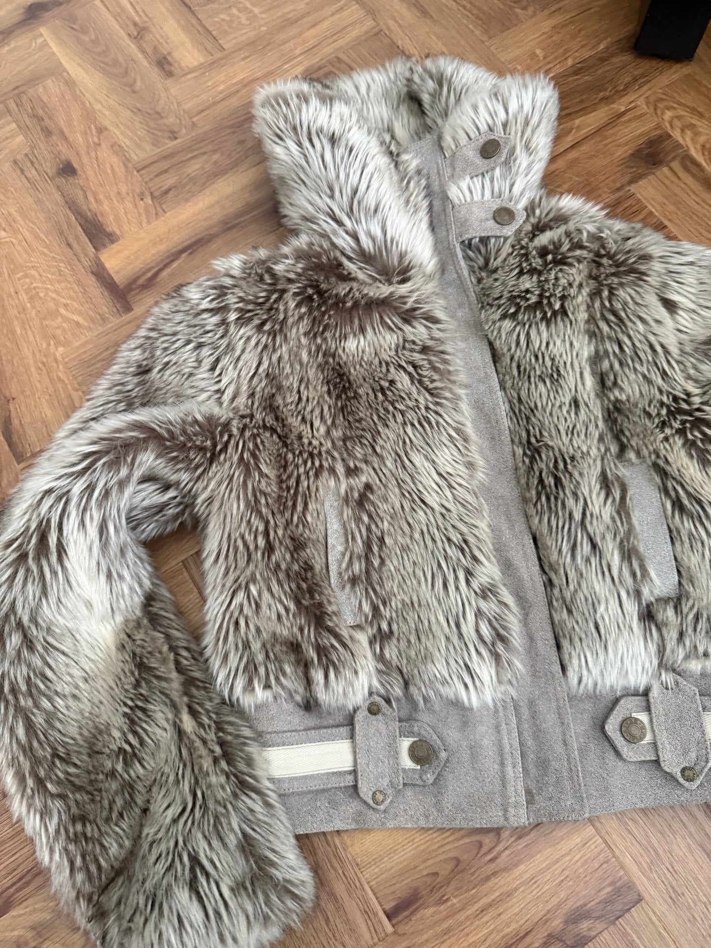 Faux Fur Bomber Jacket (UK10)