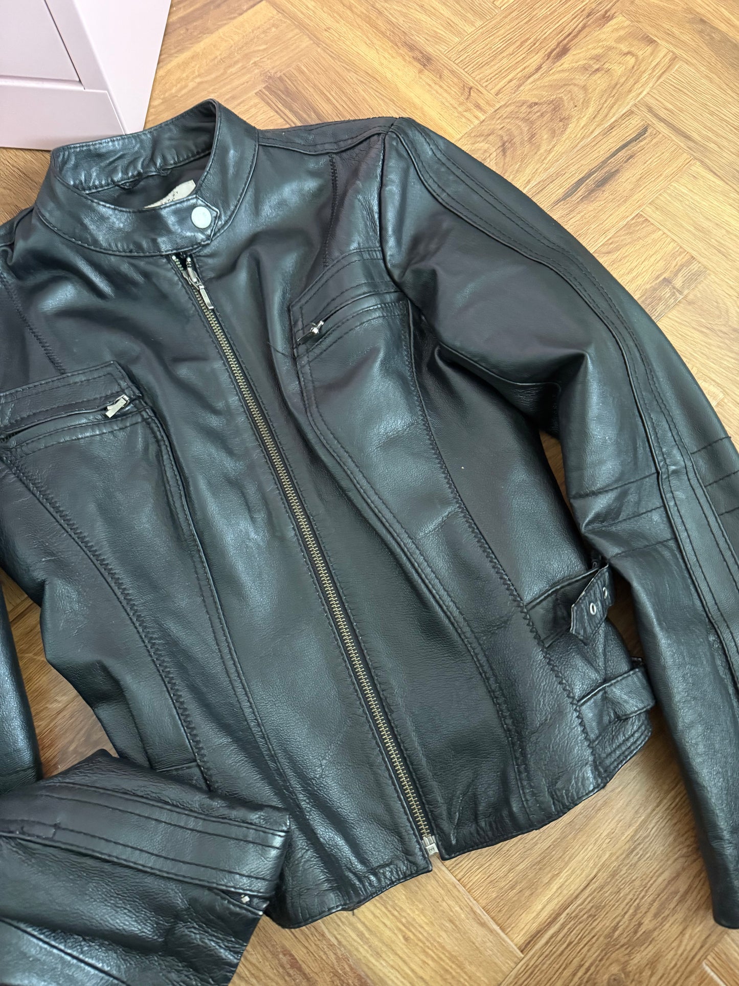 Leather Buckle Jacket (UK10)
