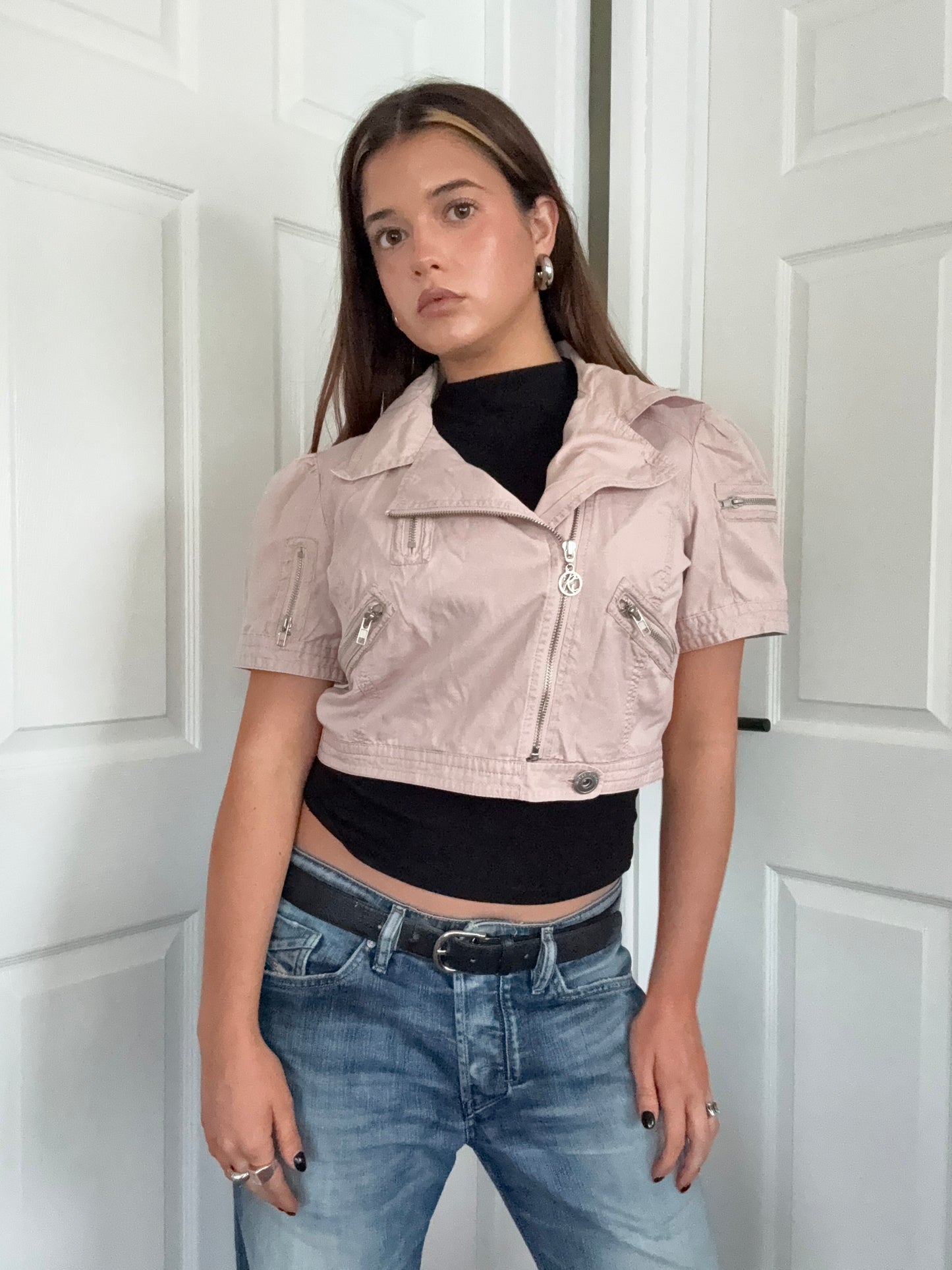 Cropped Cotton Shortsleeve Coat (UK14)