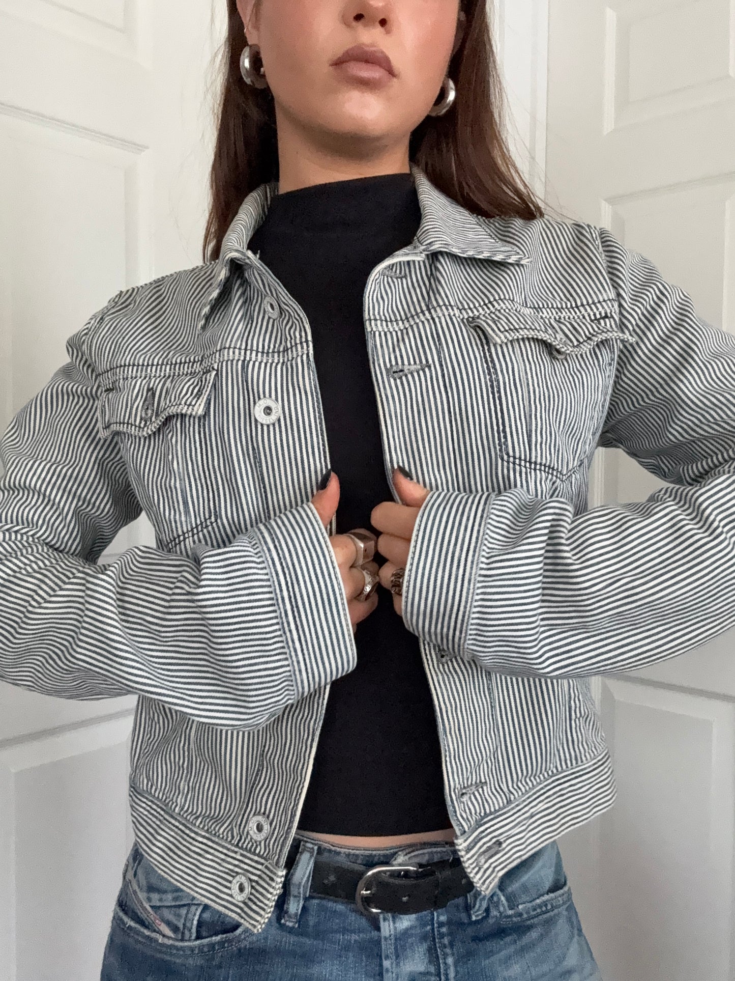 Diesel Pinstripe Denim Jacket (S)