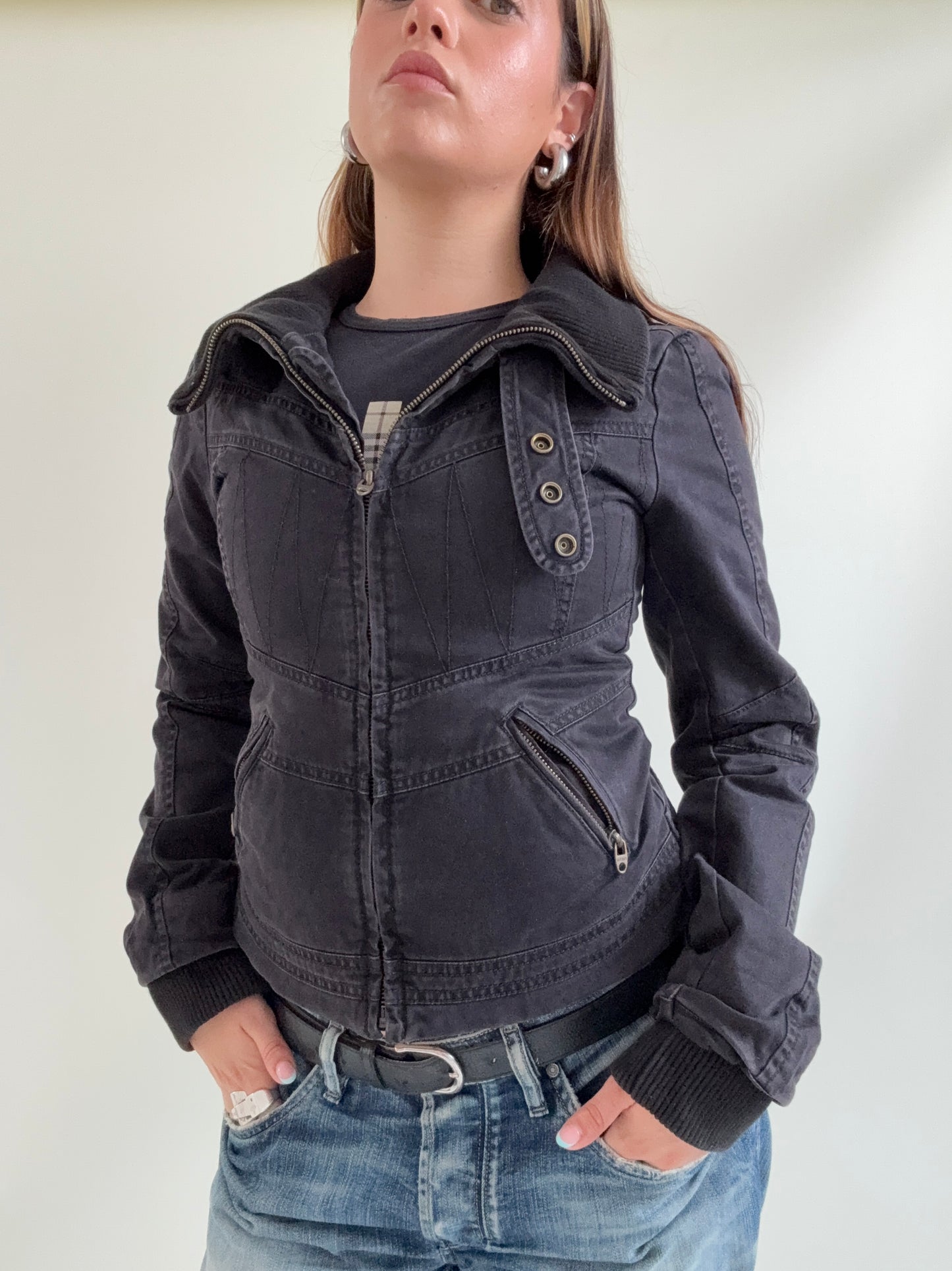 Diesel Fitted Funnel Neck Jacket (XS)