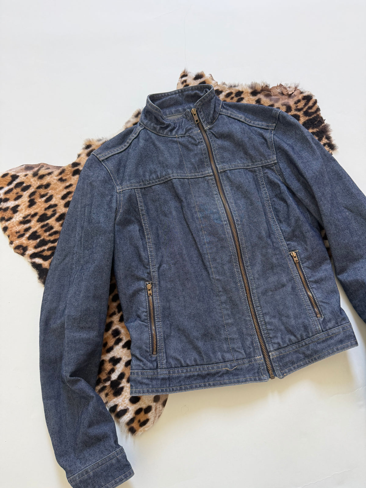 French Connection Asymmetric Denim Jacket (S)