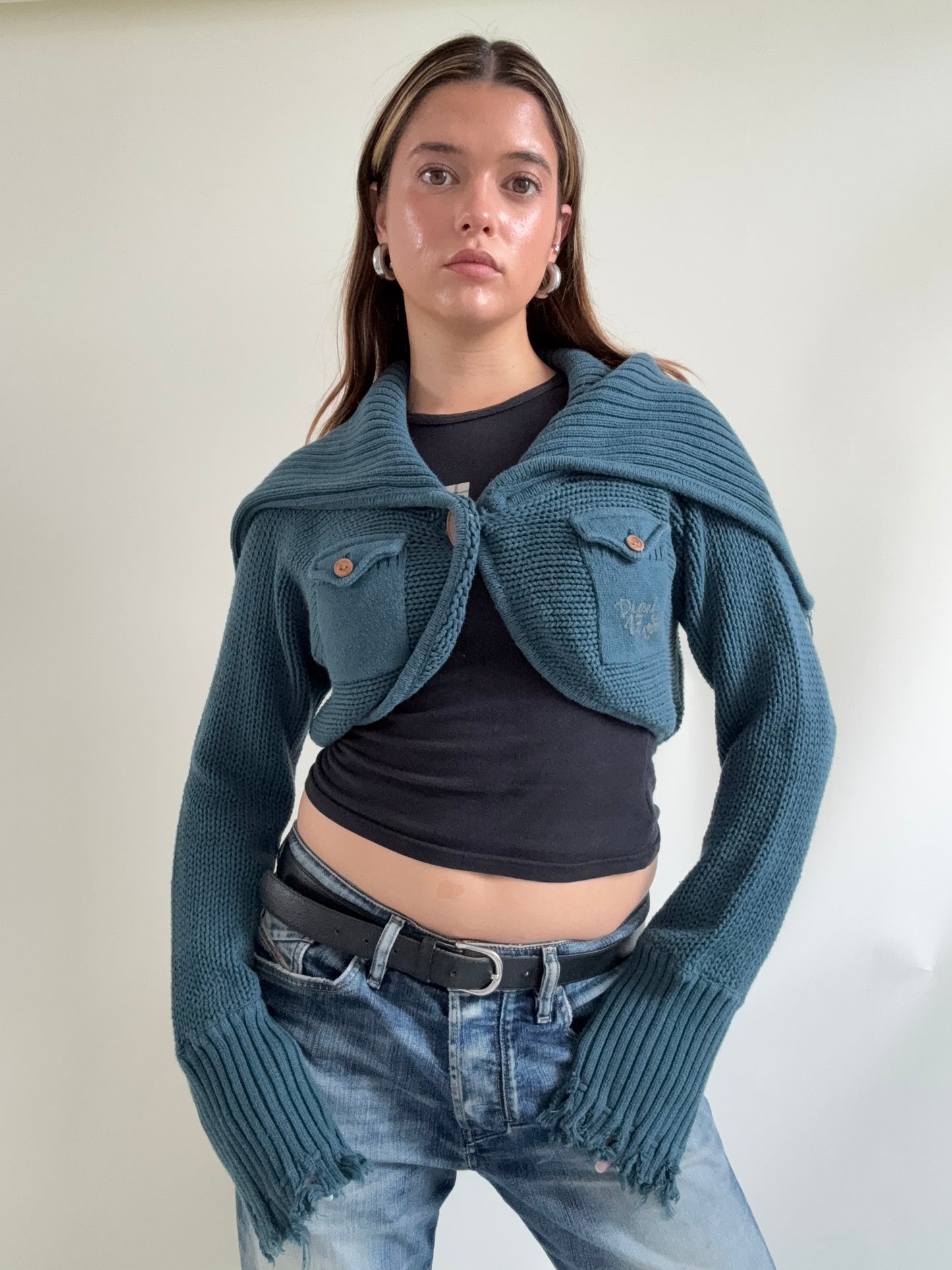 Diesel Knit Cropped Cardigan (L)