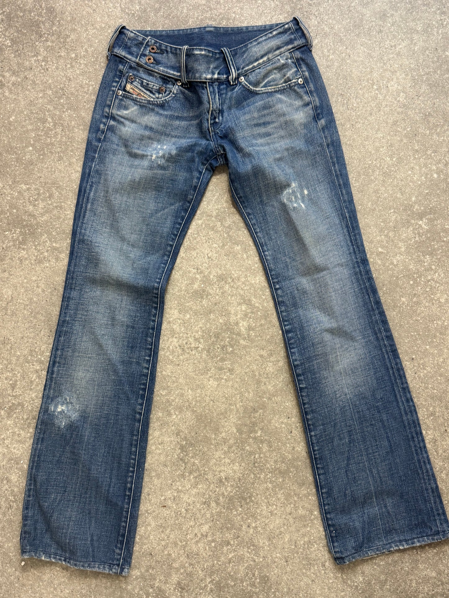 Diesel Low Rise Flared Jeans