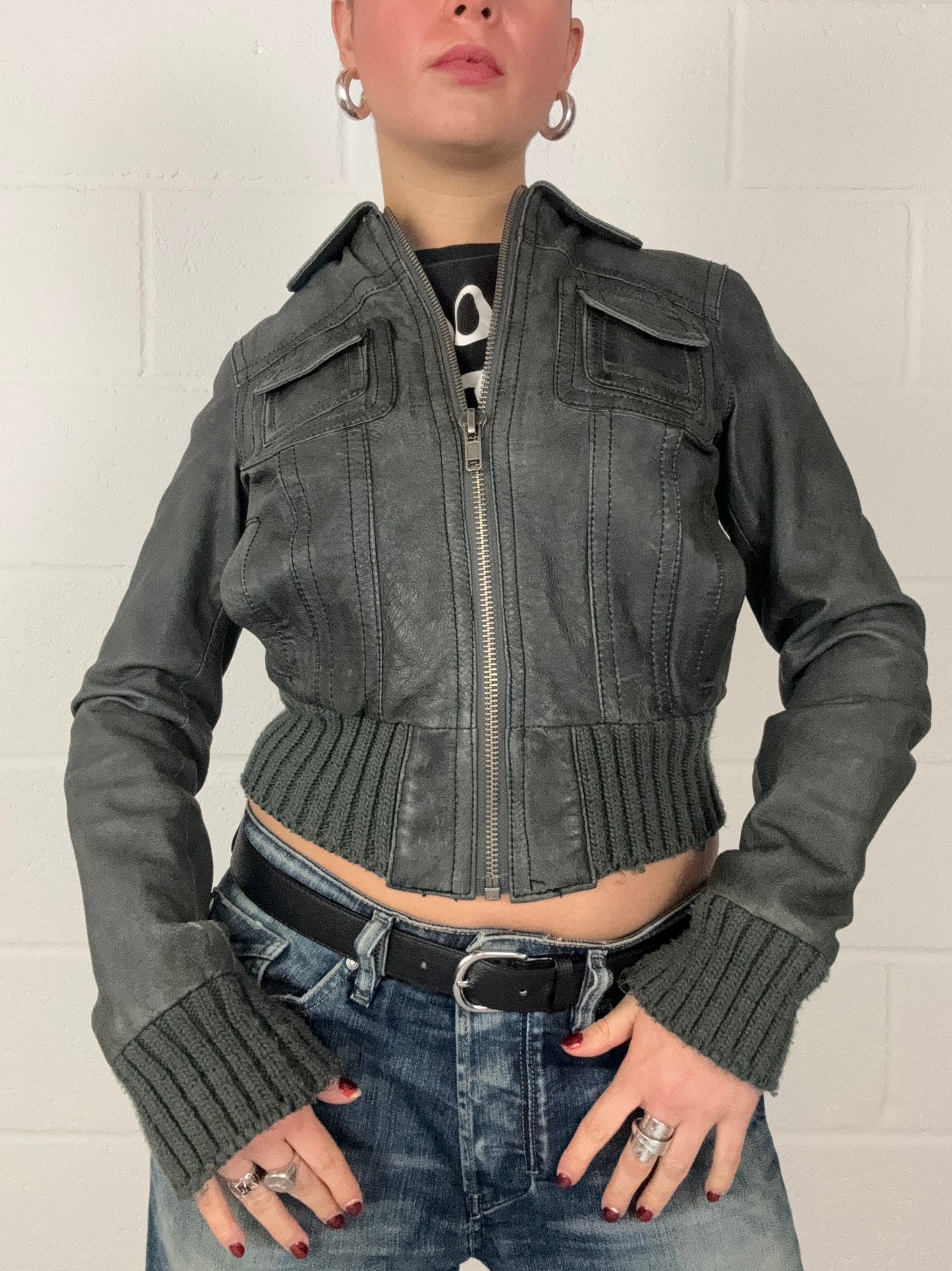 Vintage Leather Jacket (UK8)