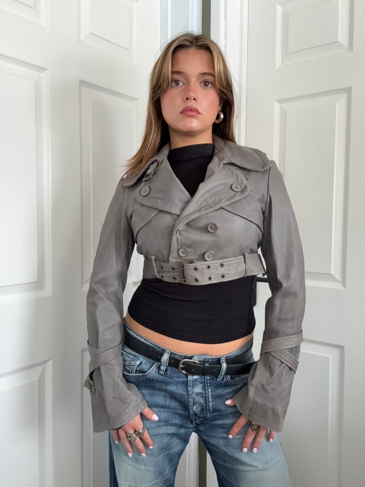 Allsaints 2 in 1 Leather Jacket (UK10)
