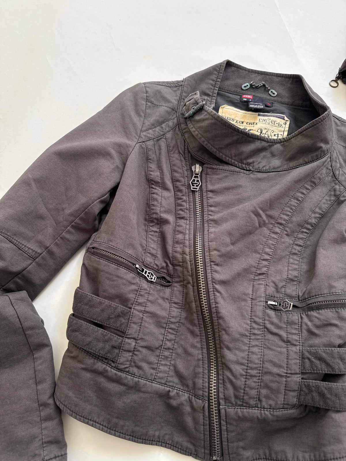 Diesel Cropped Fitted Utility Jacket (S)