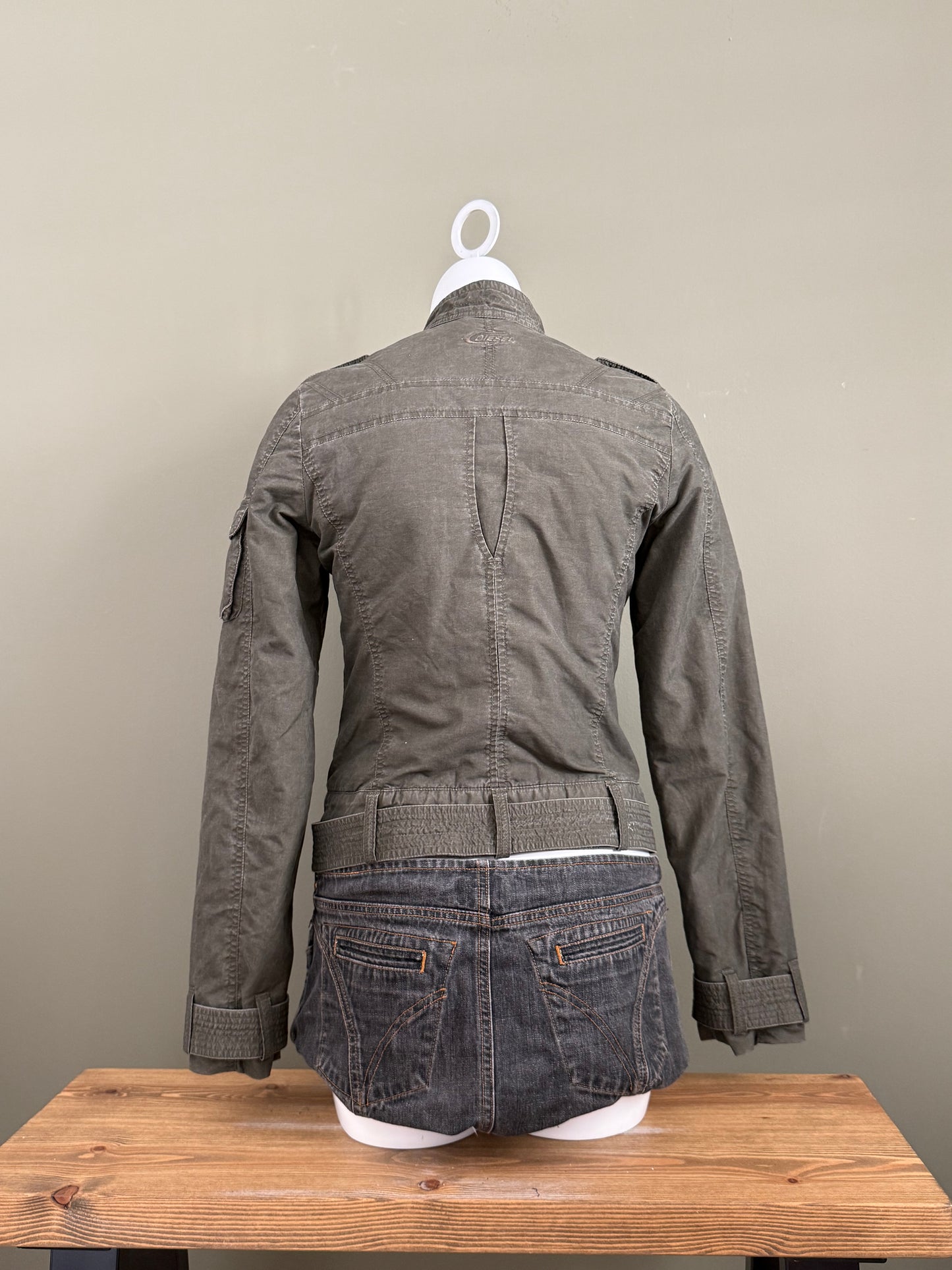 Khaki Diesel Biker Jacket (S)