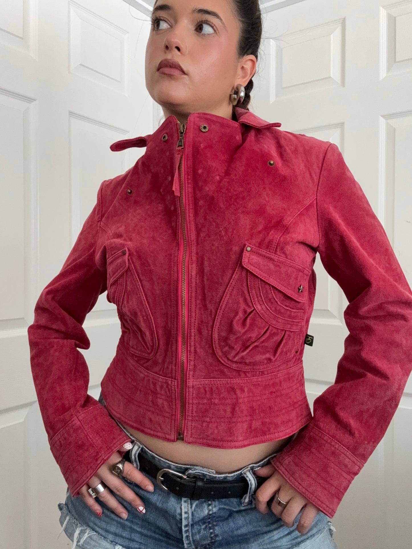 Red Suede Jacket (UK12)