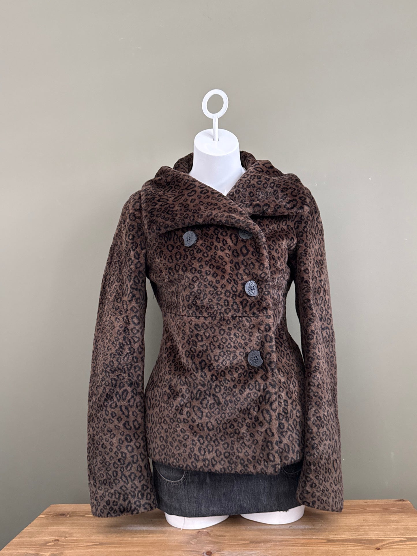 Miss Sixty Faux Fur Leopard Jacket (L)