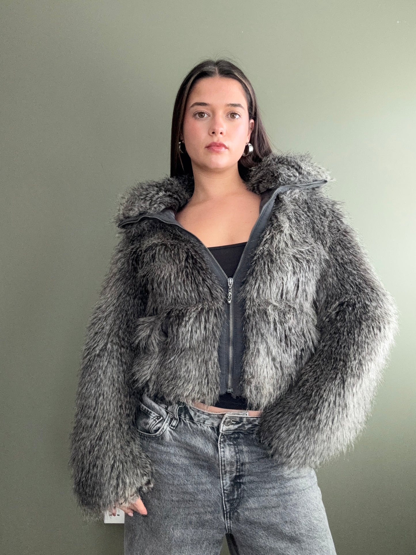 Faux Fur Jacket (S)
