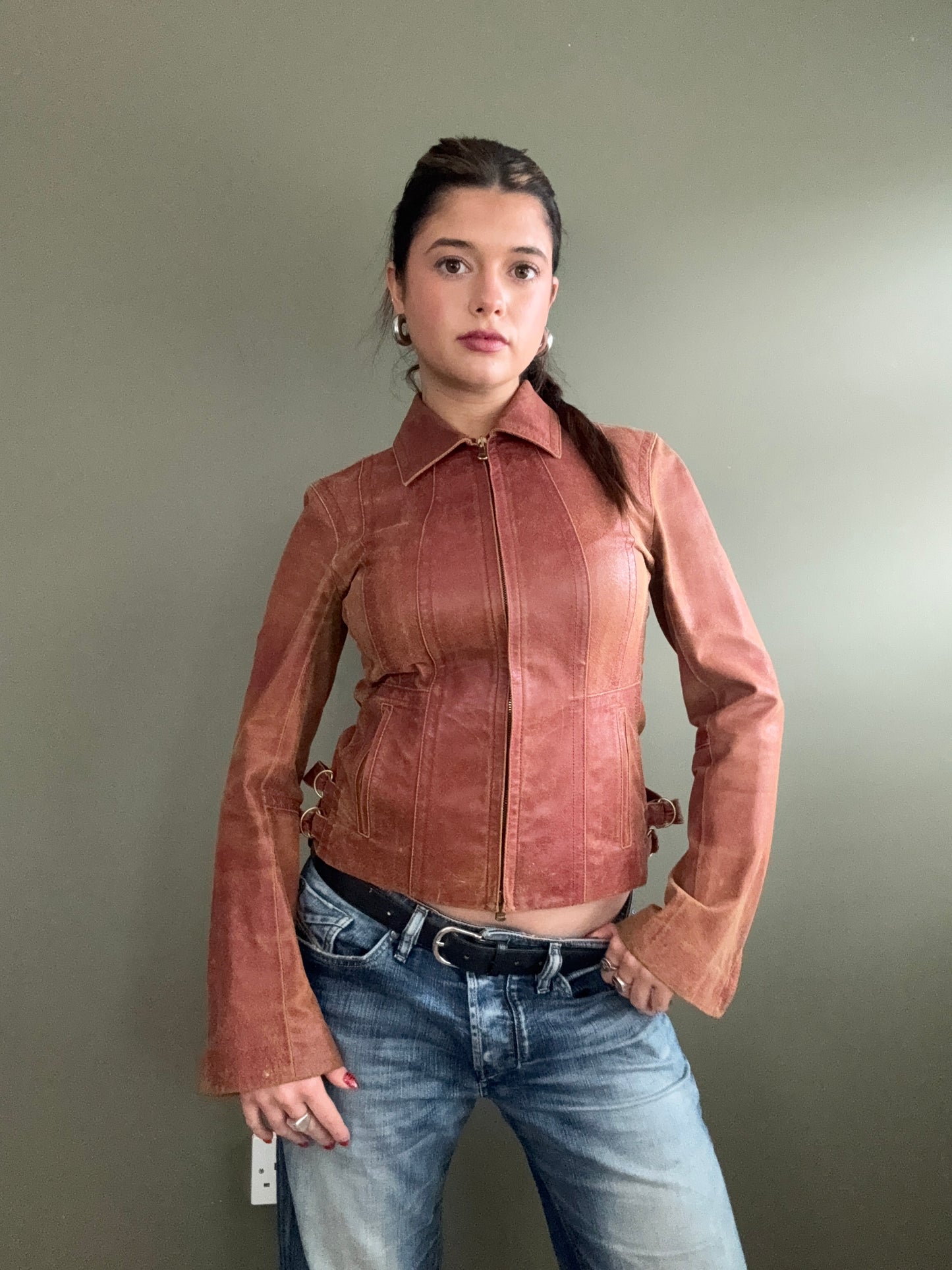 DKNY Leather Jacket (S)