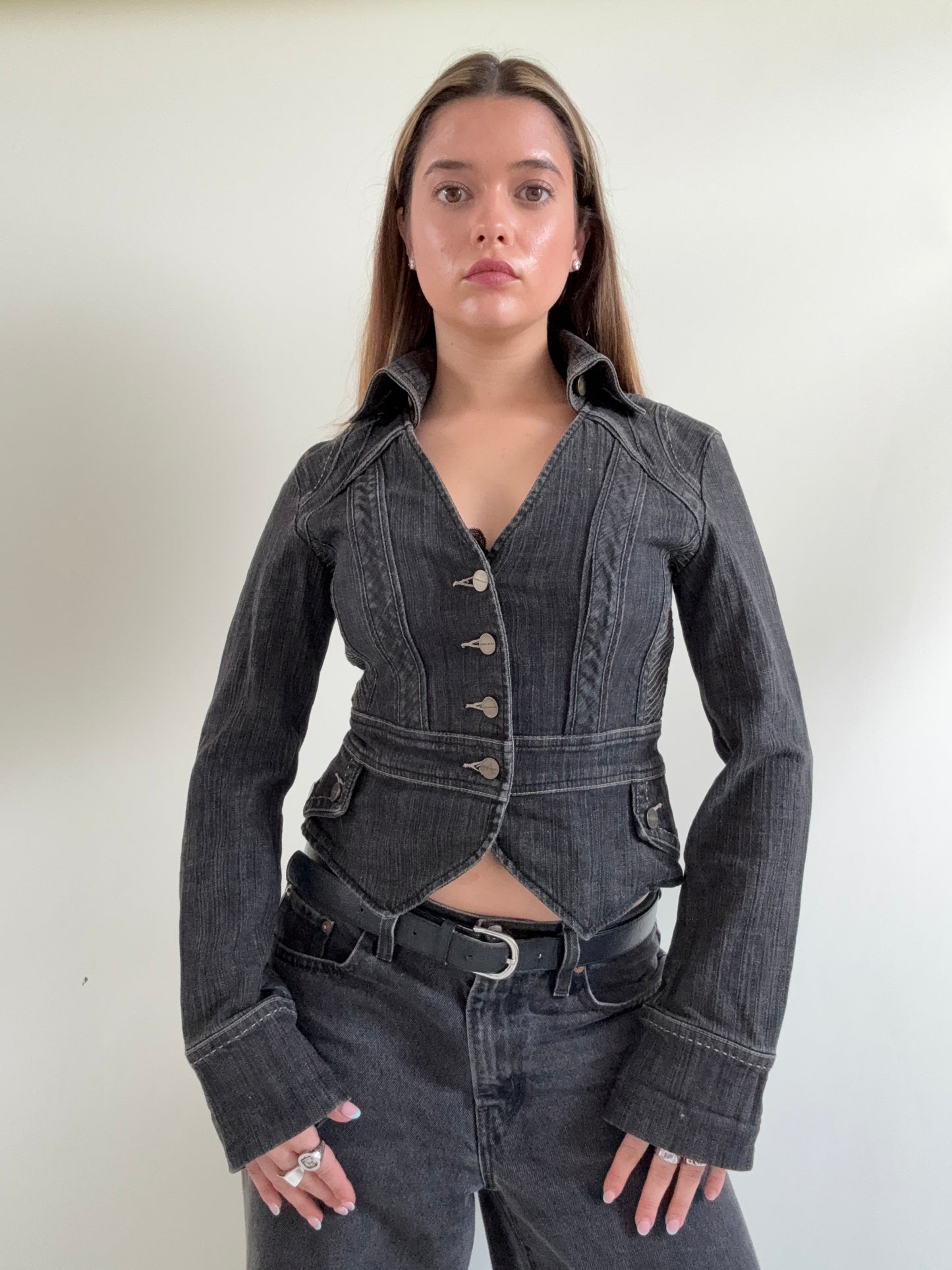 Karen Millen Fitted Denim Jacket (UK10)