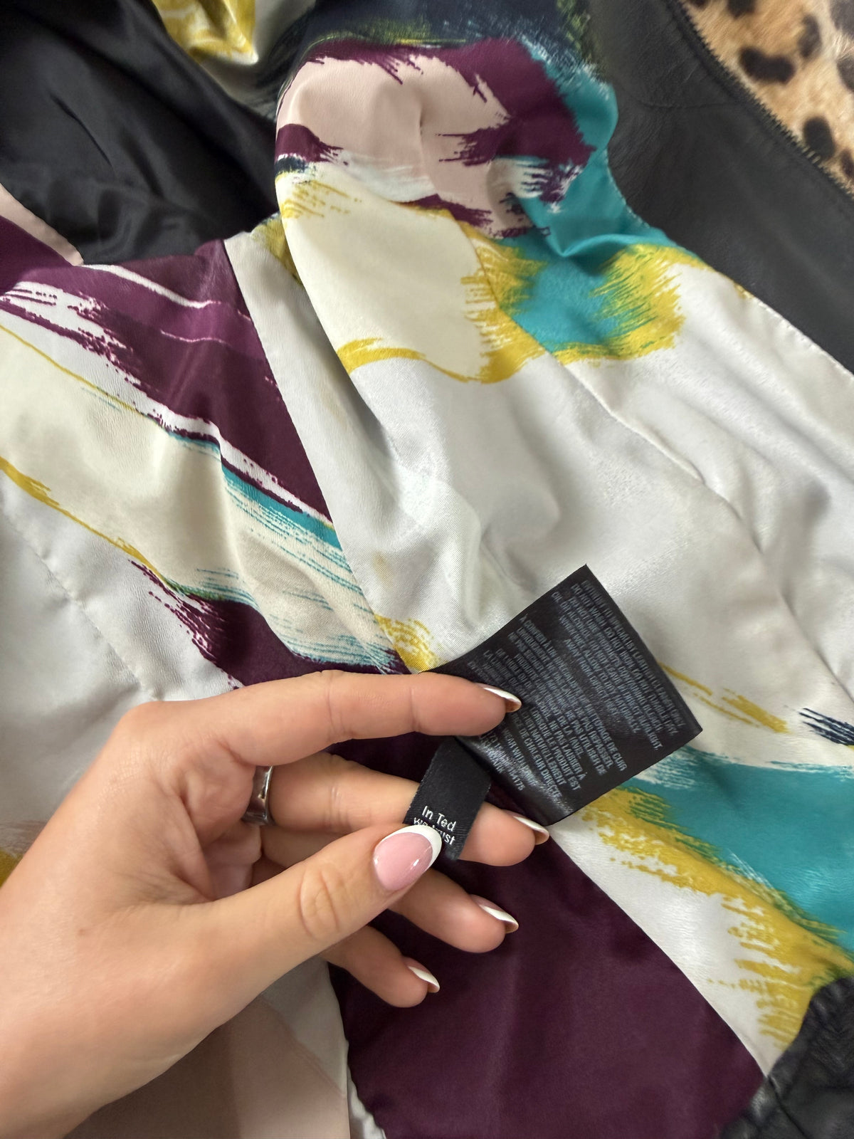 Ted Baker Fitted Leather Jacket (S)