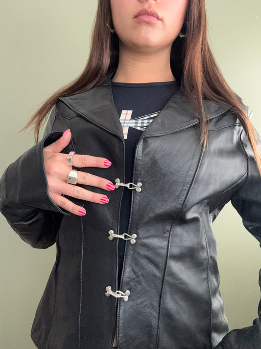 Leather Blazer Jacket (M)
