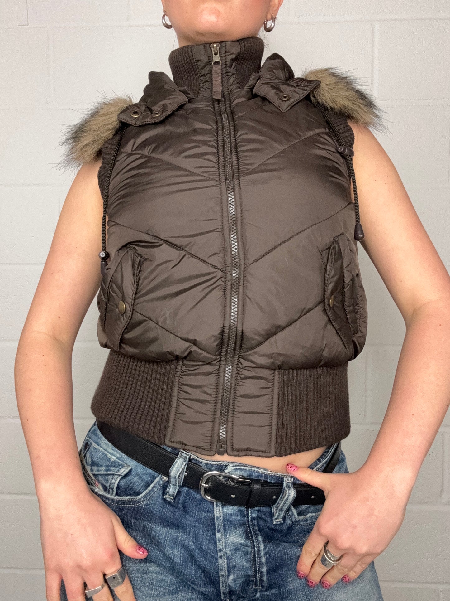 Y2K Brown Gilet (UK10)