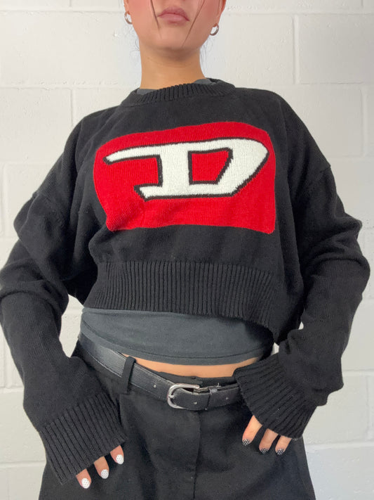 Diesel Cropped Knitted Jumper (S)