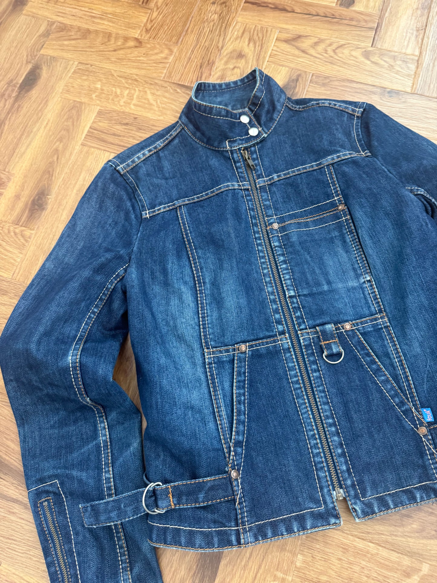 French Connection Denim Cargo Jacket (UK12)