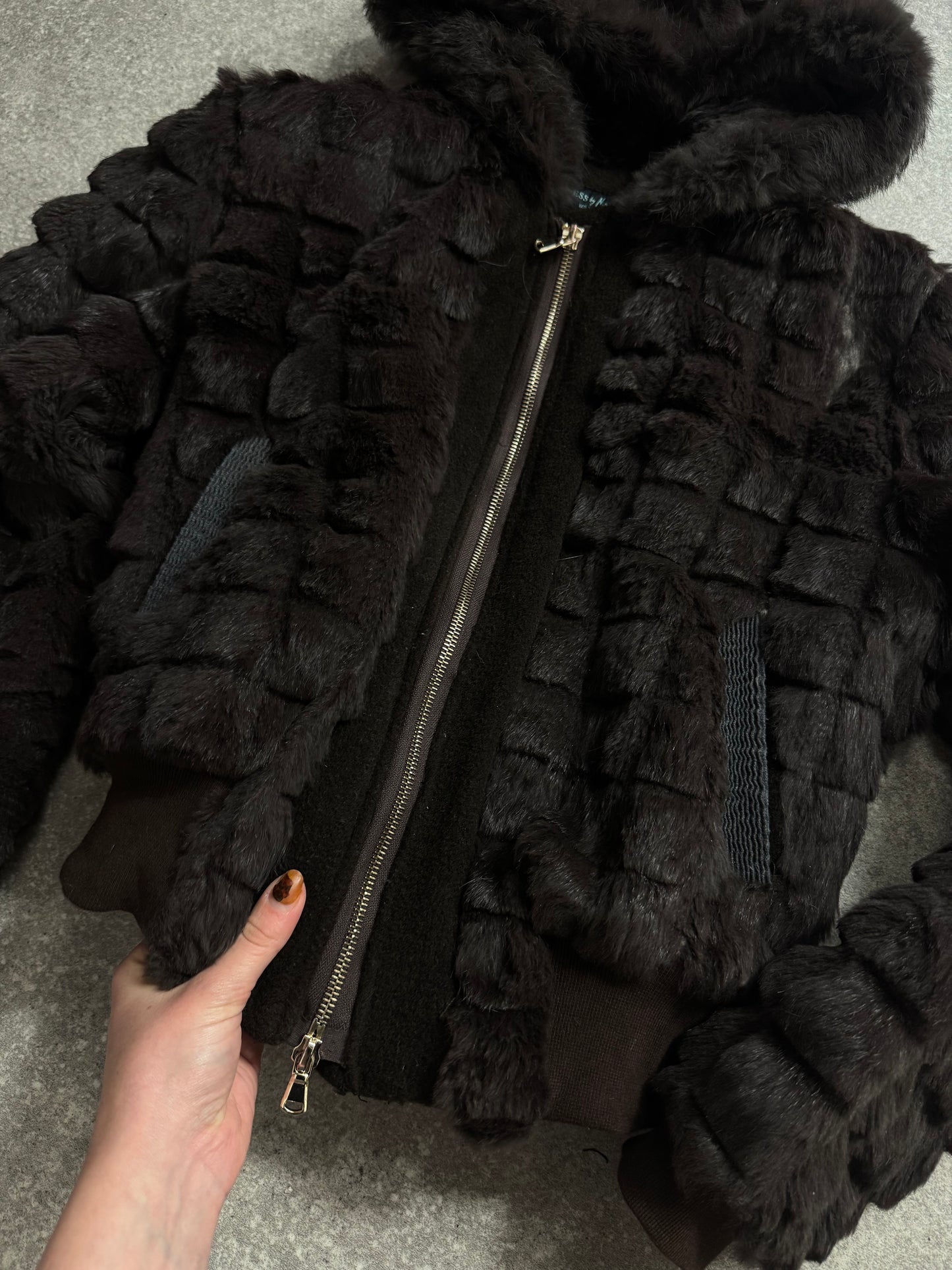 Guess Brown Faux Fur Jacket (XS)