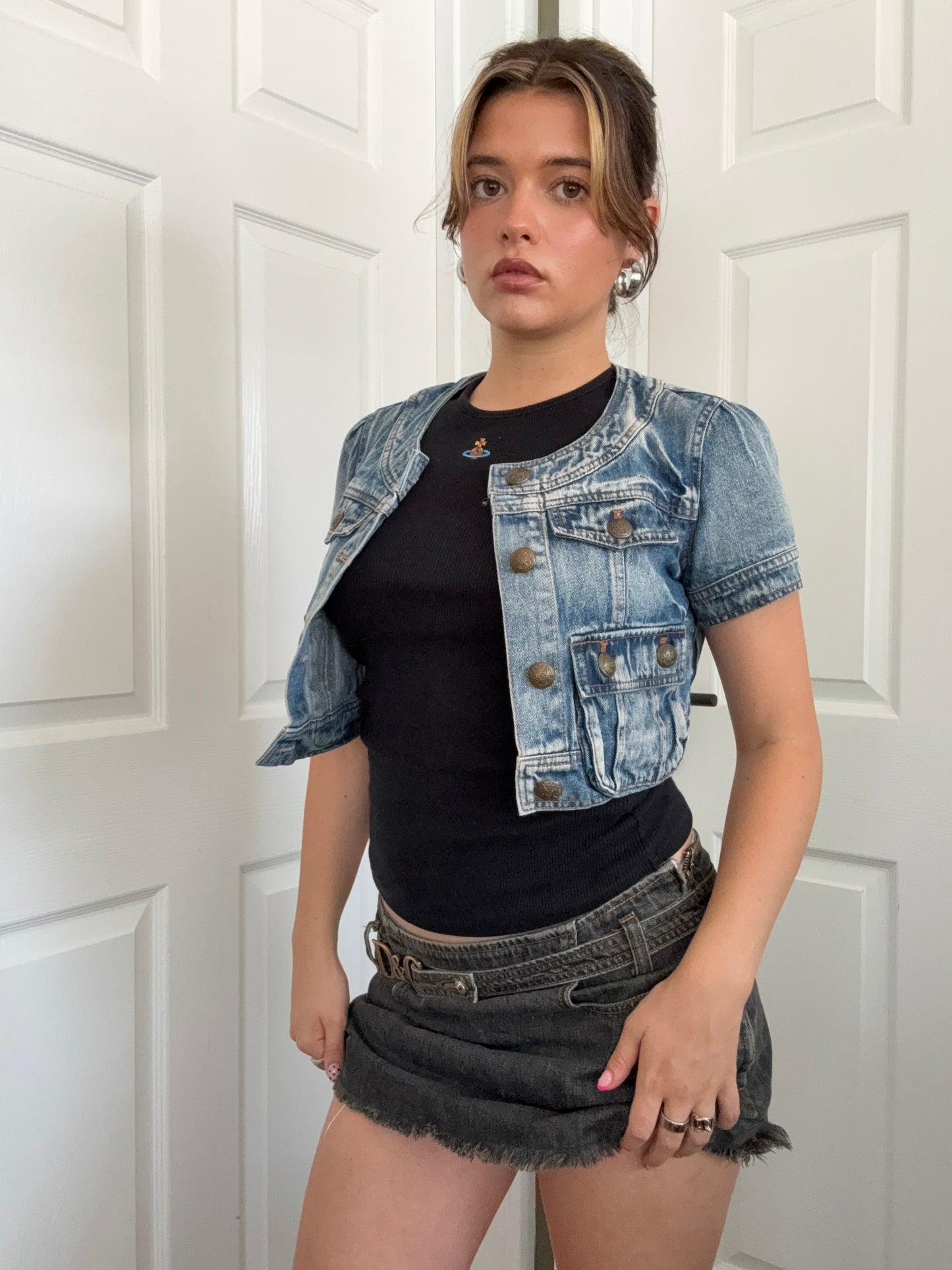 Y2K Denim Top (S)