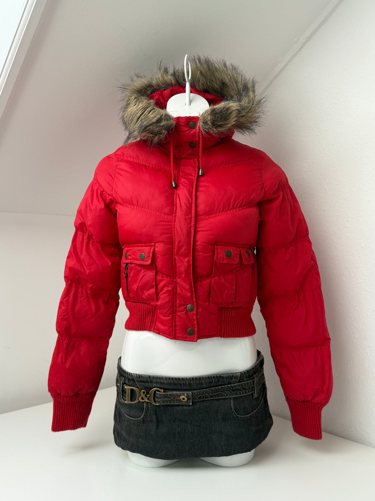 Cropped Y2K Puffer Jacket (XS)